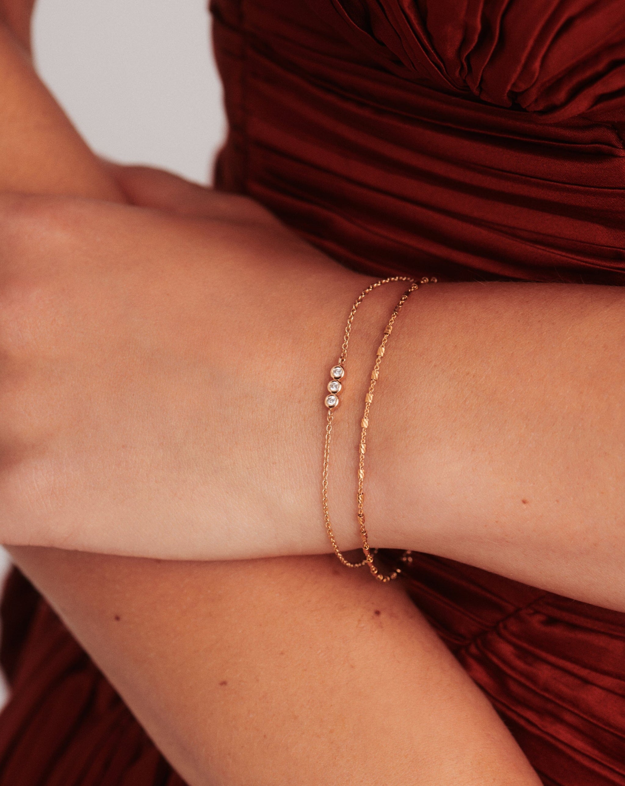 Fine Diamond Solitaire Trio Bracelet Bracelets Missoma