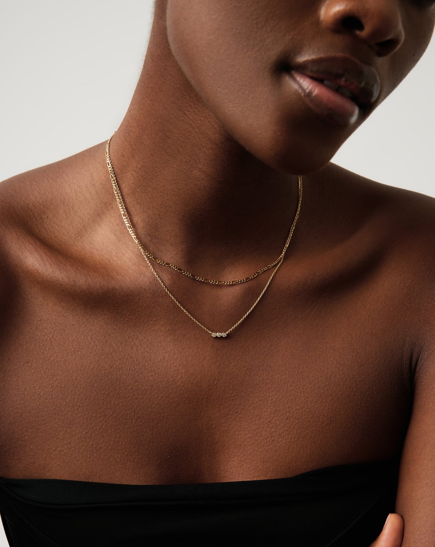 Fine Diamond Solitaire Trio Necklace Necklaces Missoma