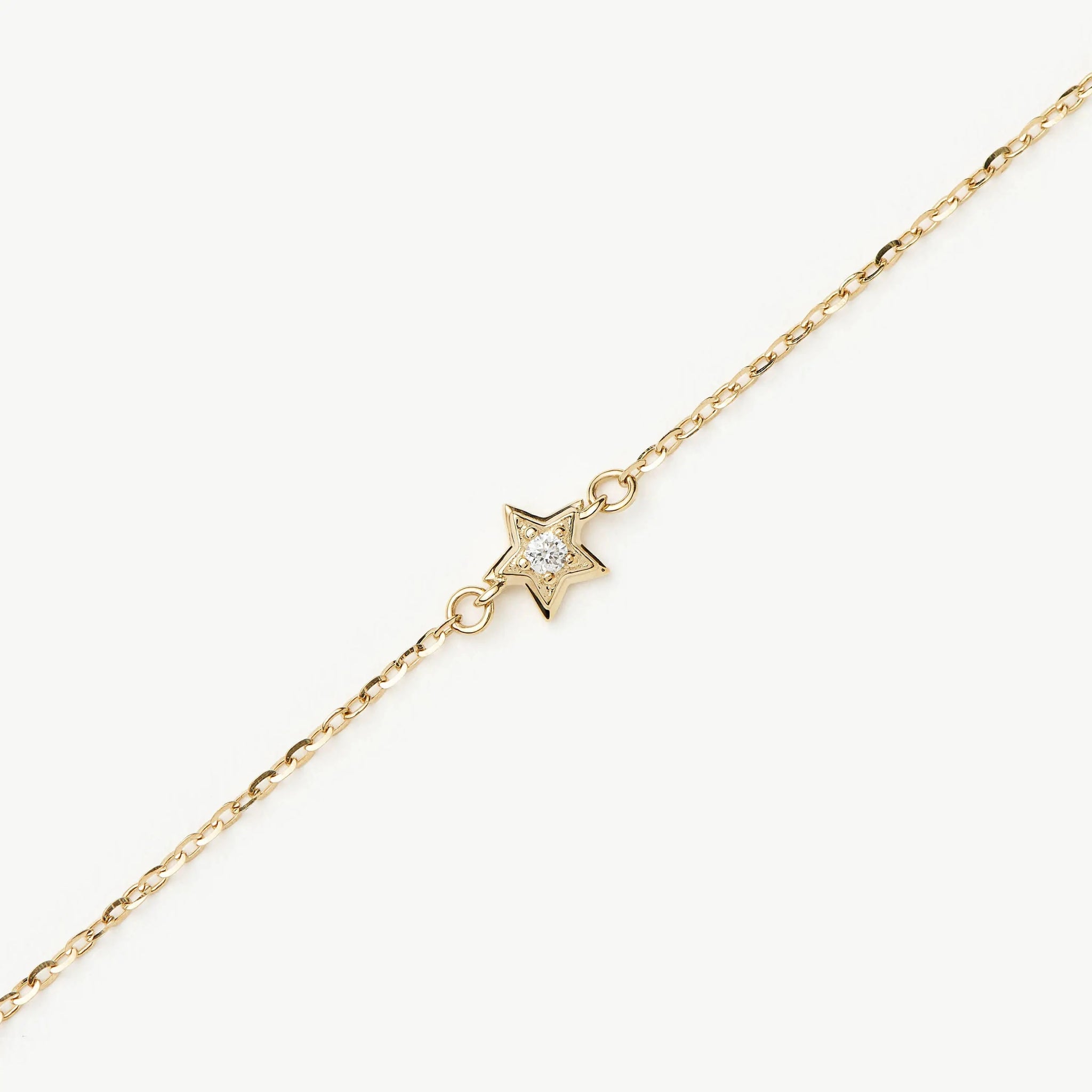 Fine Diamond Star Chain Bracelet | 14k Yellow Gold Bracelets Missoma