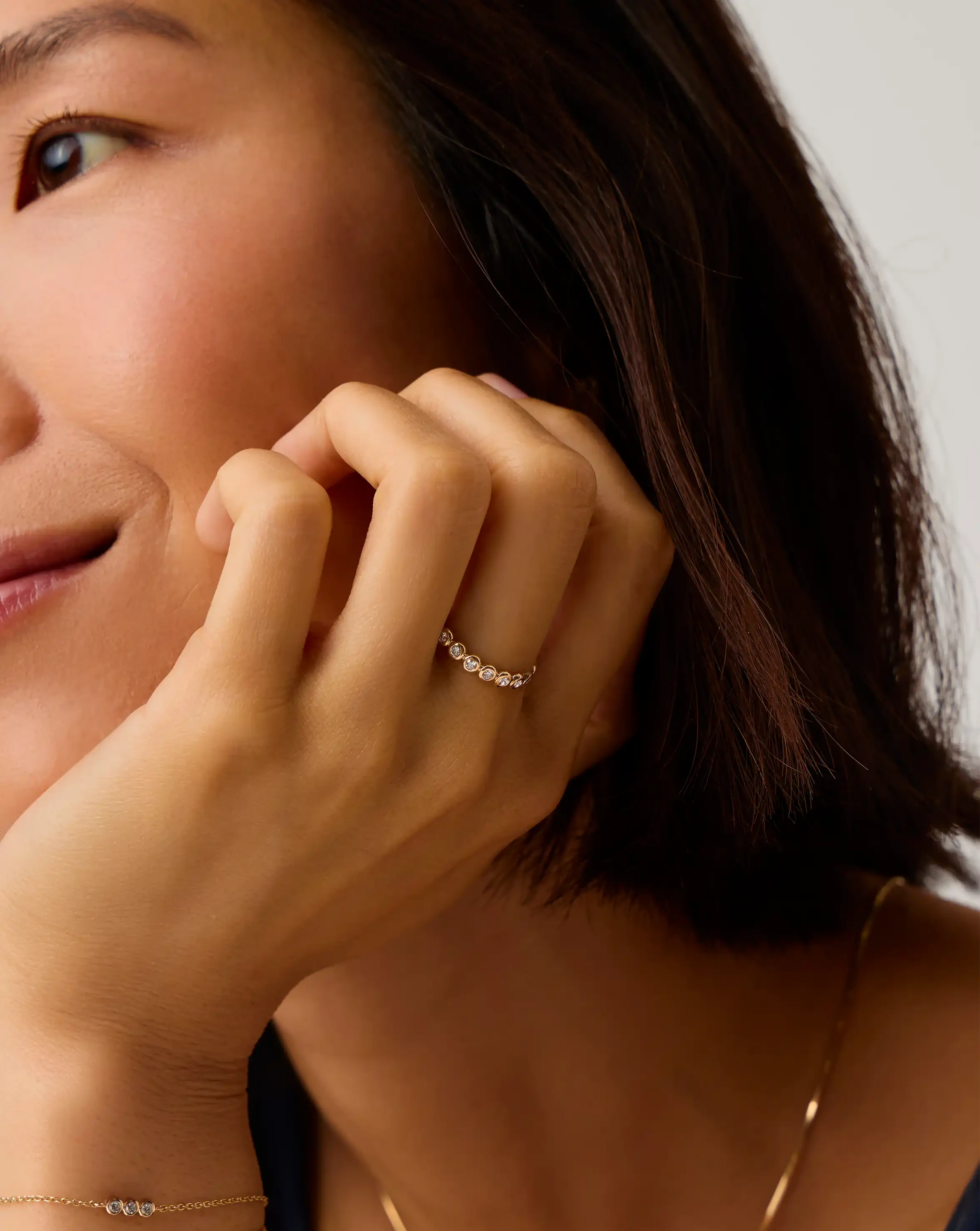 Fine Diamond Tennis Eternity Ring | 14k Solid Gold Rings Missoma
