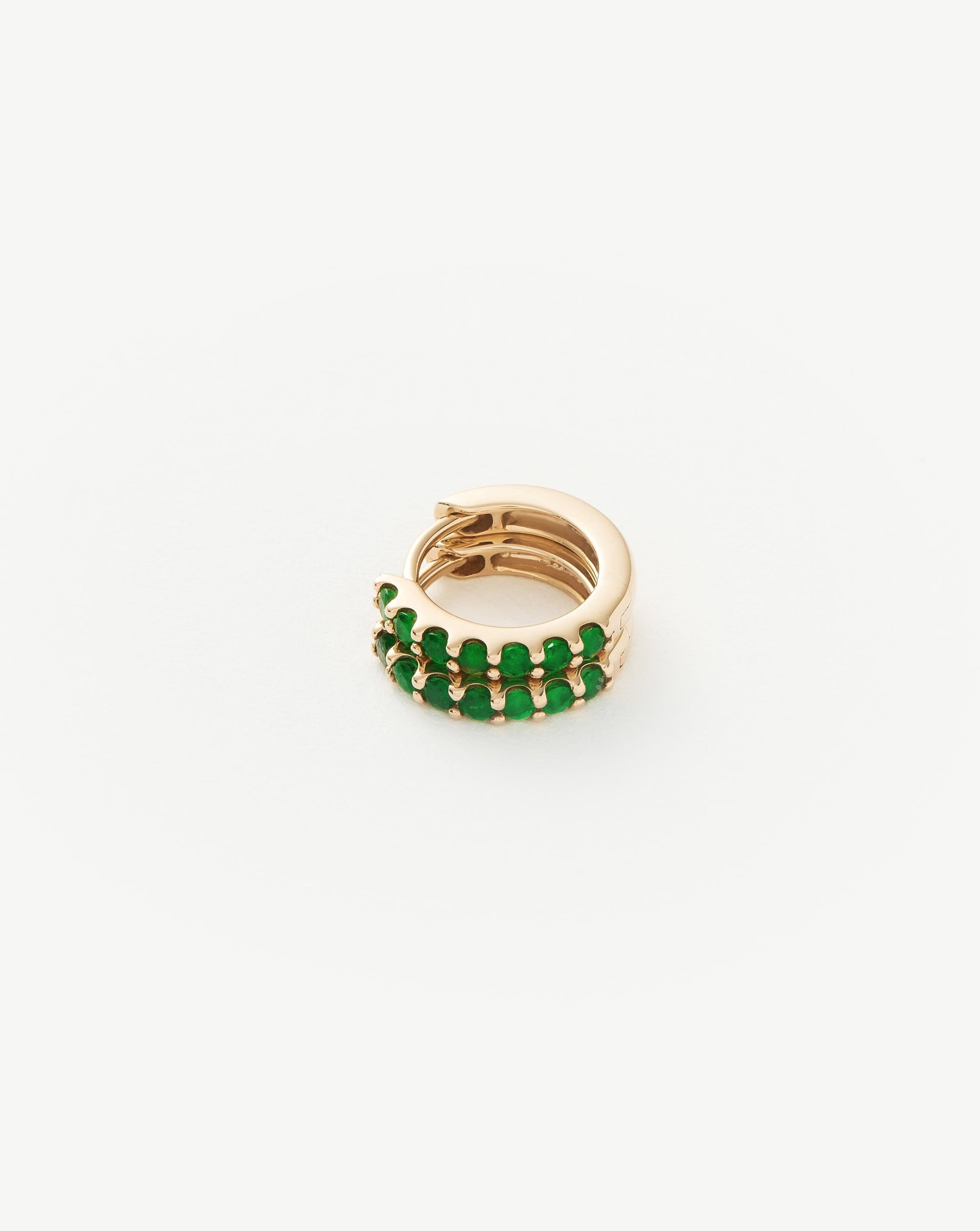 Fine Emerald Huggies Earrings Missoma