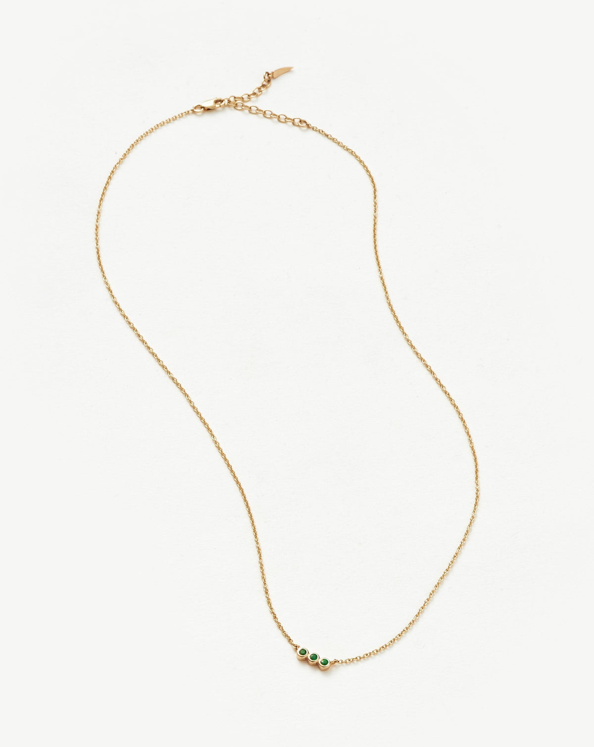 Fine Emerald Solitaire Trio Necklace Necklaces Missoma