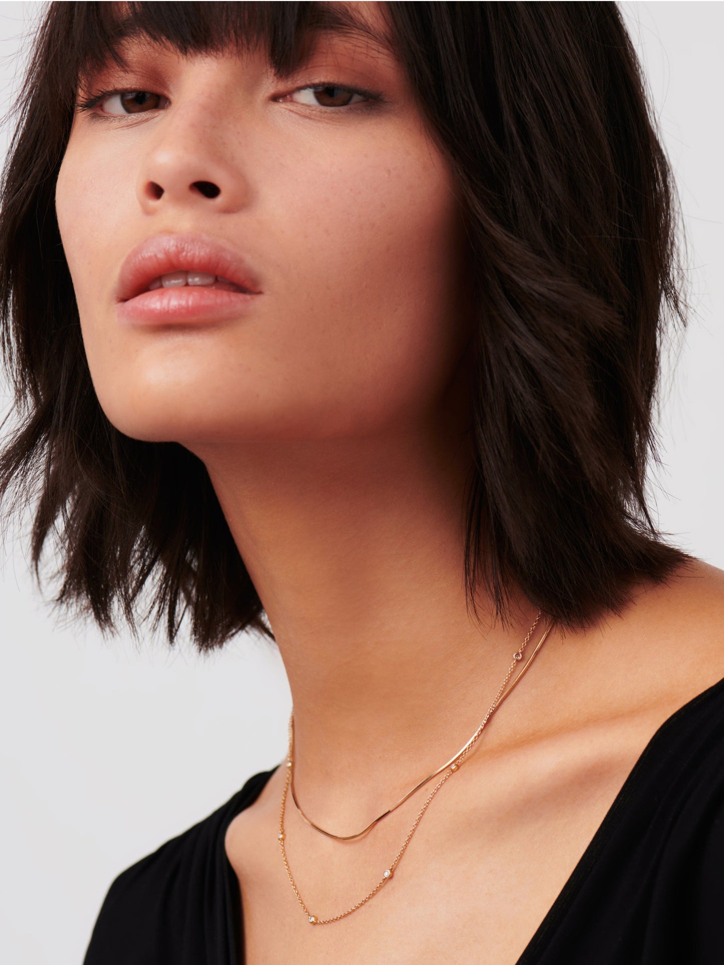 Fine Floating Diamond Necklace | 14k Solid Gold Necklaces Missoma