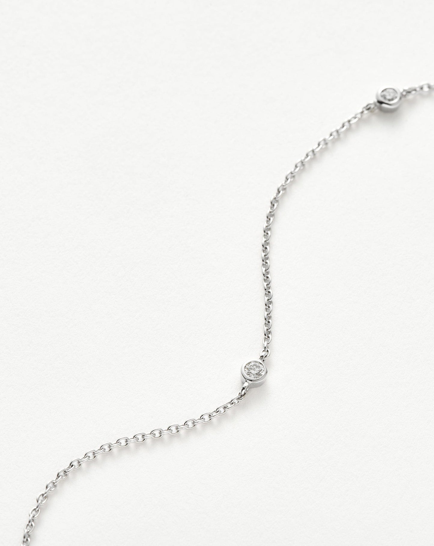 Fine Floating Diamond Necklace | 14k White Gold Necklaces Missoma