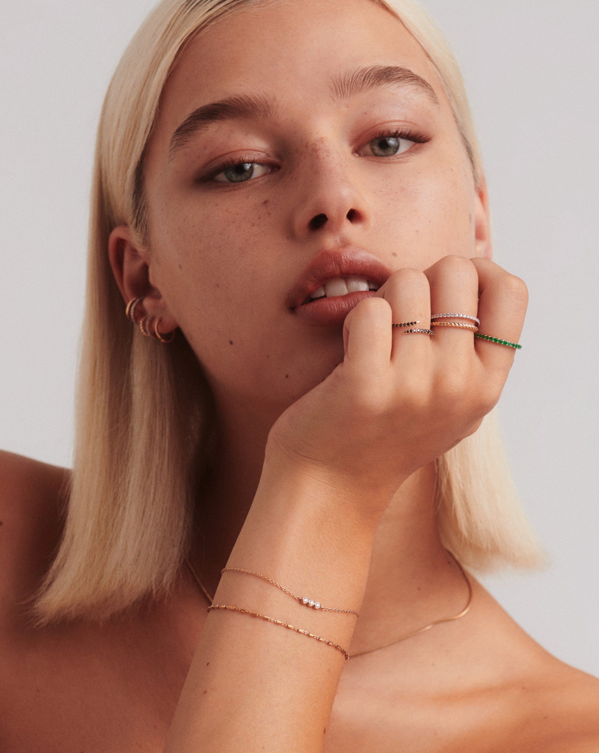Fine Half Emerald Eternity Ring Rings Missoma