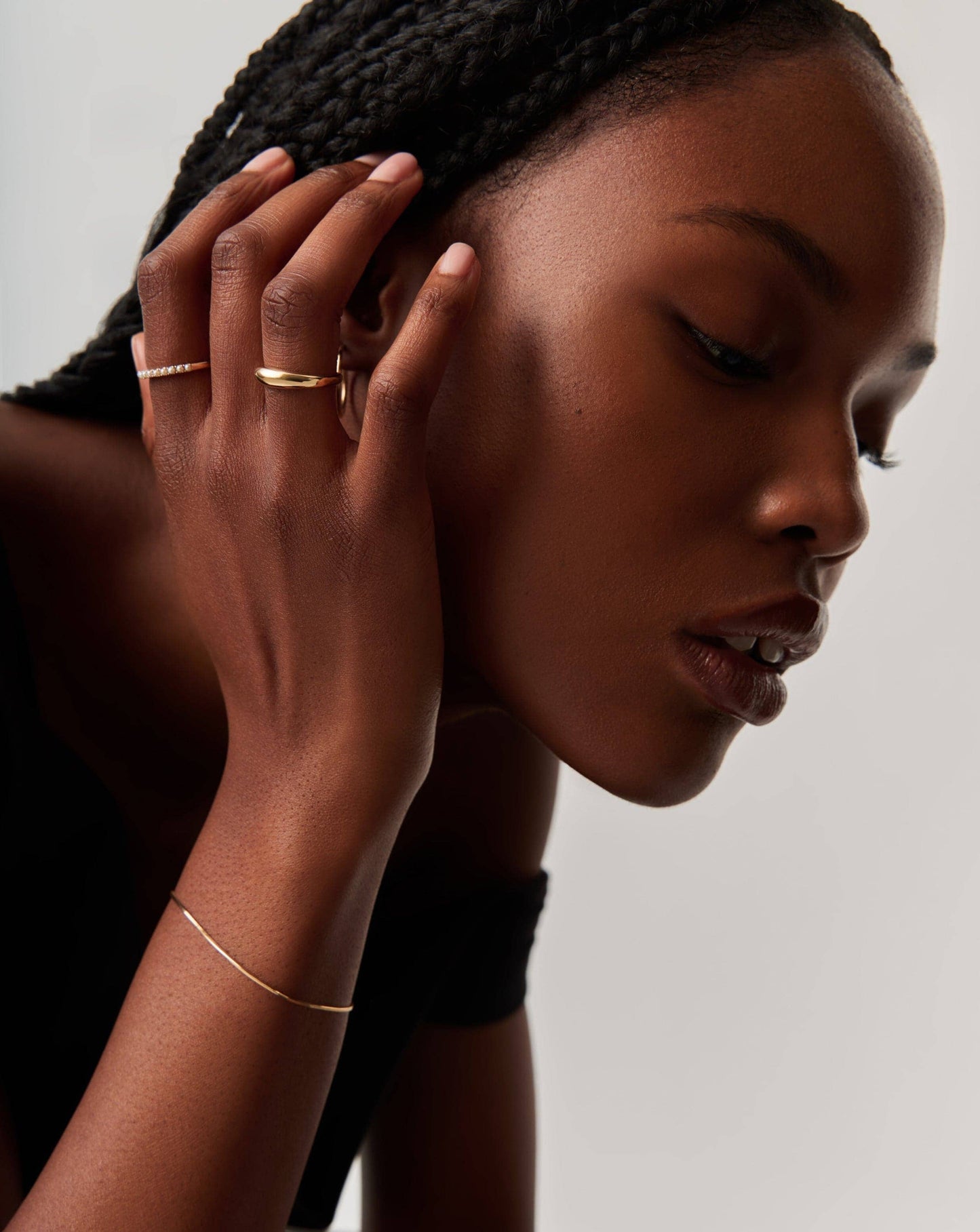 Fine Half Eternity Pearl Ring | 14k Solid Gold/Pearl Rings Missoma