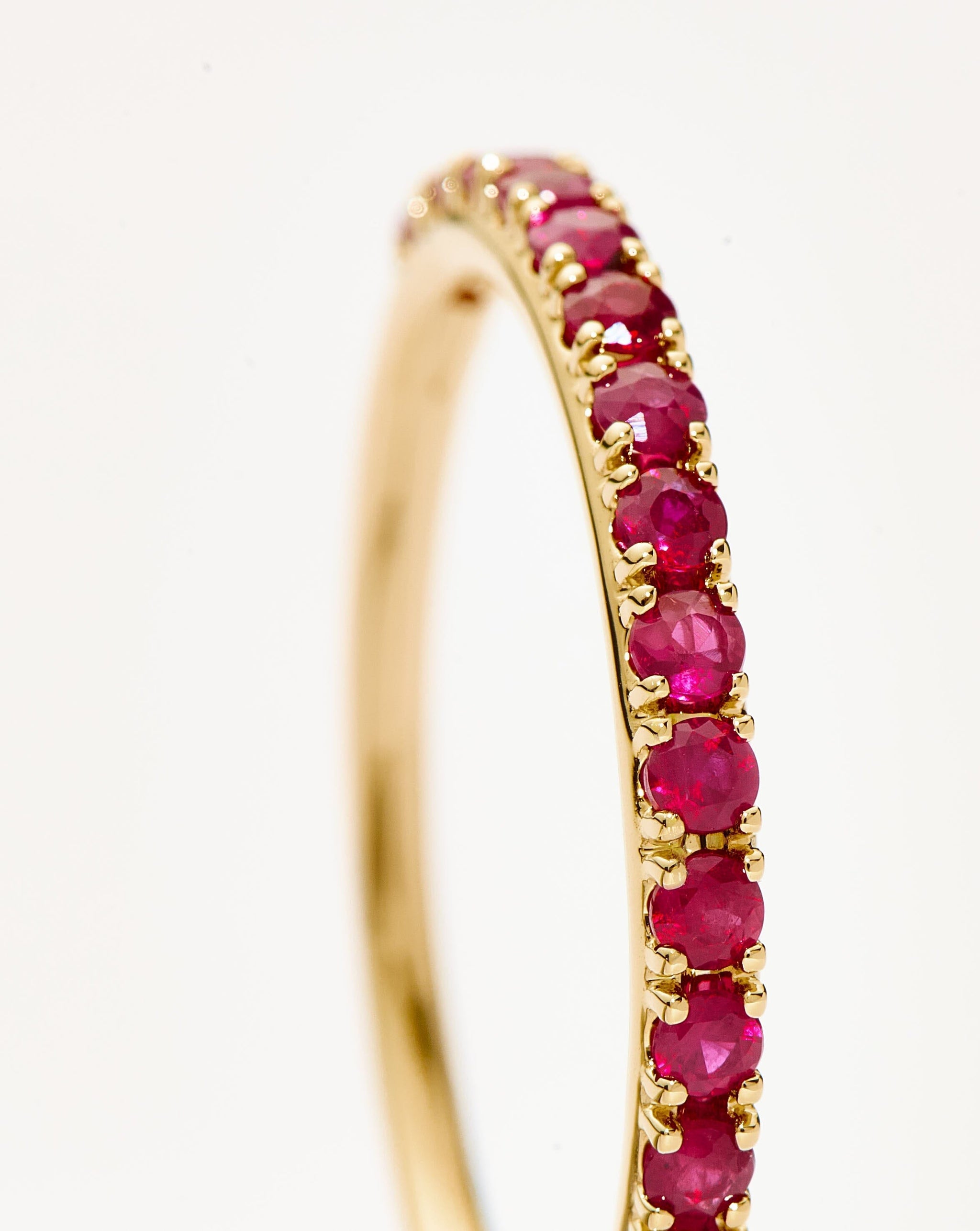 Fine Half Eternity Ruby Ring | 14k Solid Gold/Ruby Rings Missoma