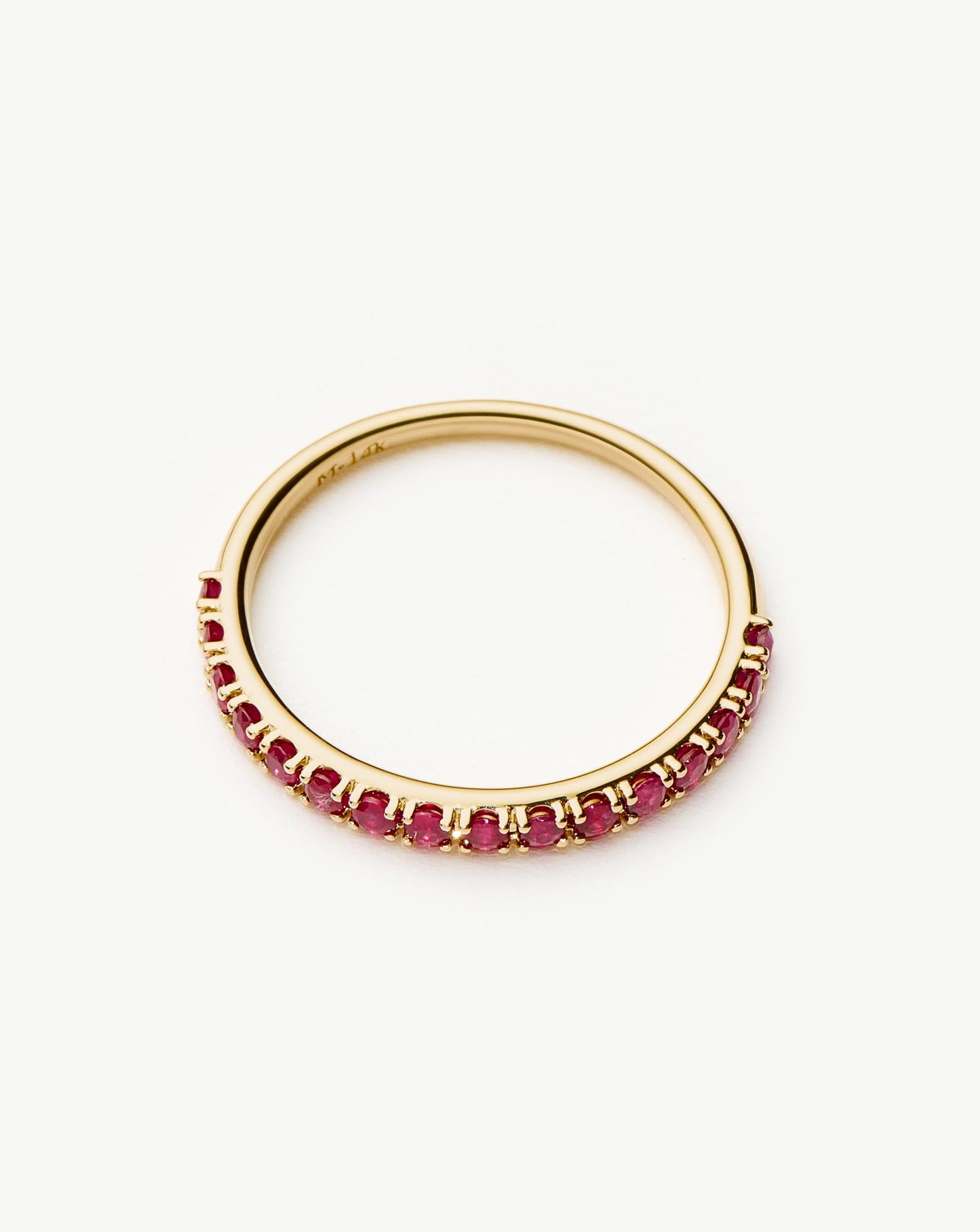 Fine Half Eternity Ruby Ring | 14k Solid Gold/Ruby Rings Missoma