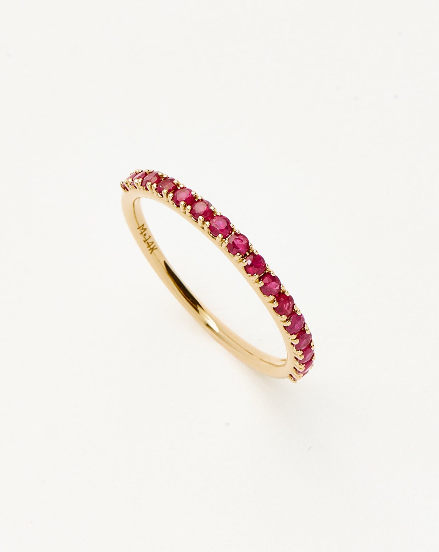 Fine Half Eternity Ruby Ring | 14k Solid Gold/Ruby Rings Missoma