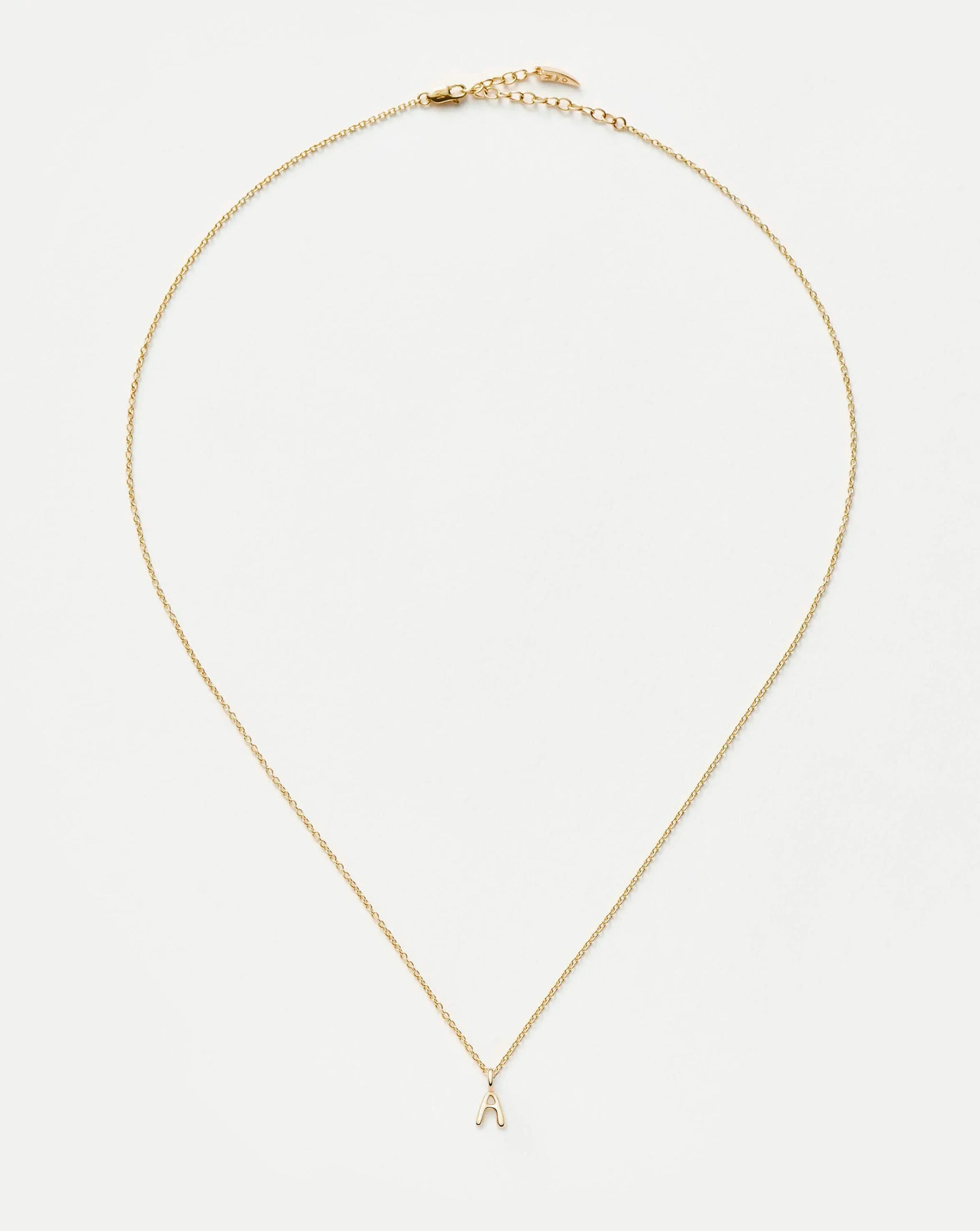 Fine Initial Mini Pendant Necklace - A | 14k Solid Gold Necklaces Missoma