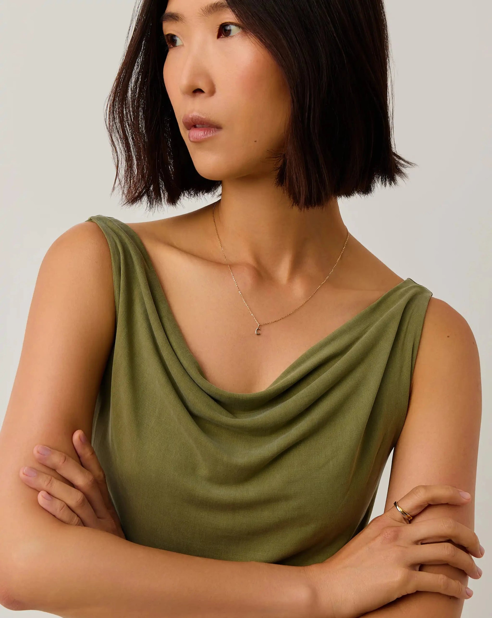Fine Initial Mini Pendant Necklace - C | 14k Solid Gold Necklaces Missoma
