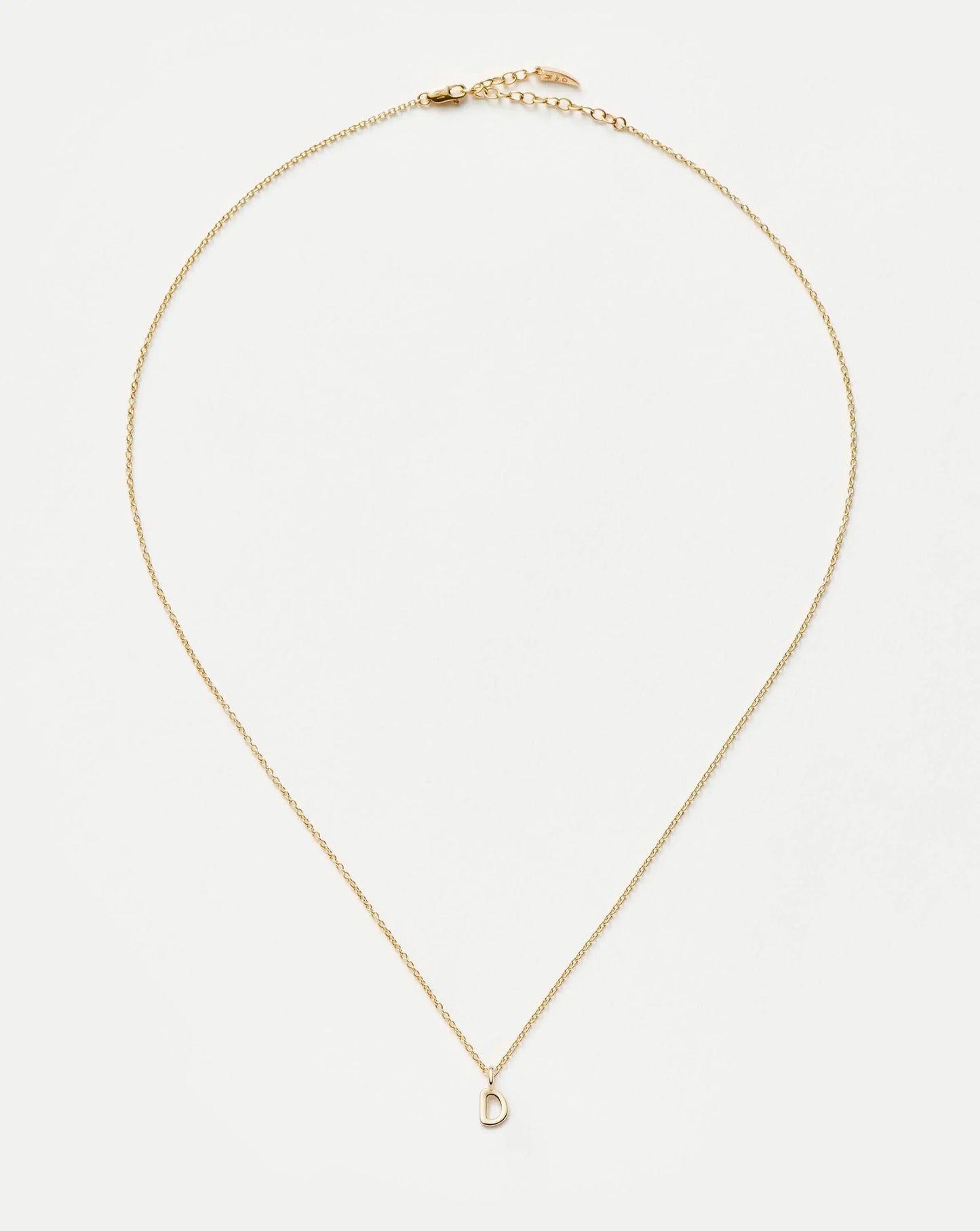 Fine Initial Mini Pendant Necklace - D | 14k Solid Gold Necklaces Missoma