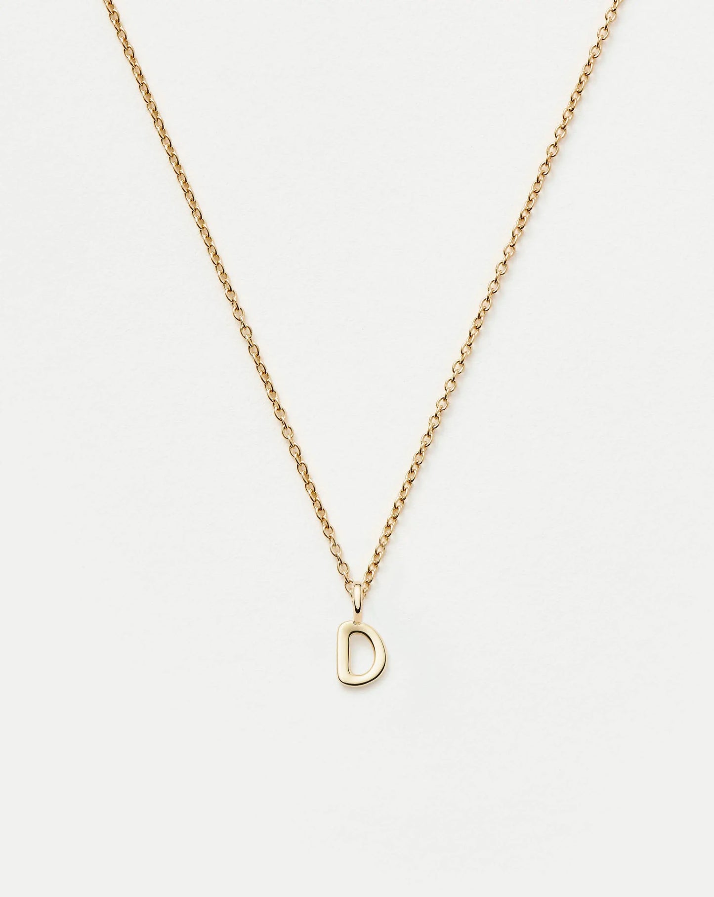 Fine Initial Mini Pendant Necklace - D | 14k Solid Gold Necklaces Missoma