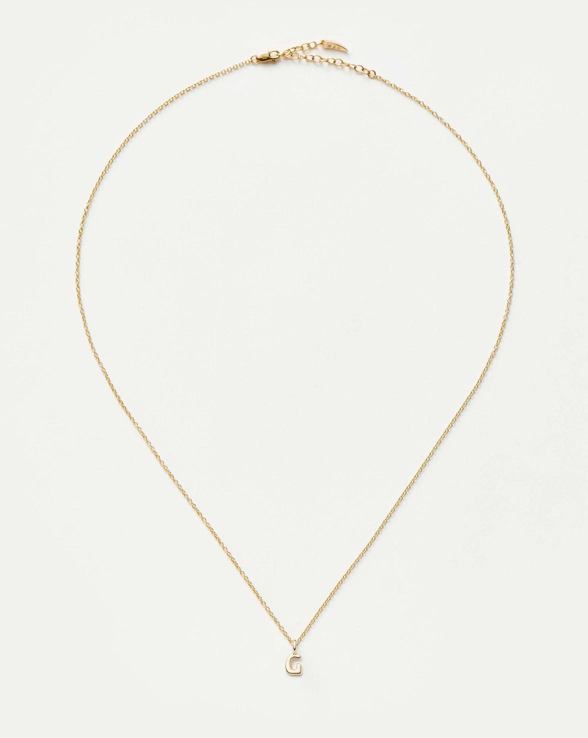 Fine Initial Mini Pendant Necklace - G | 14k Solid Gold Necklaces Missoma