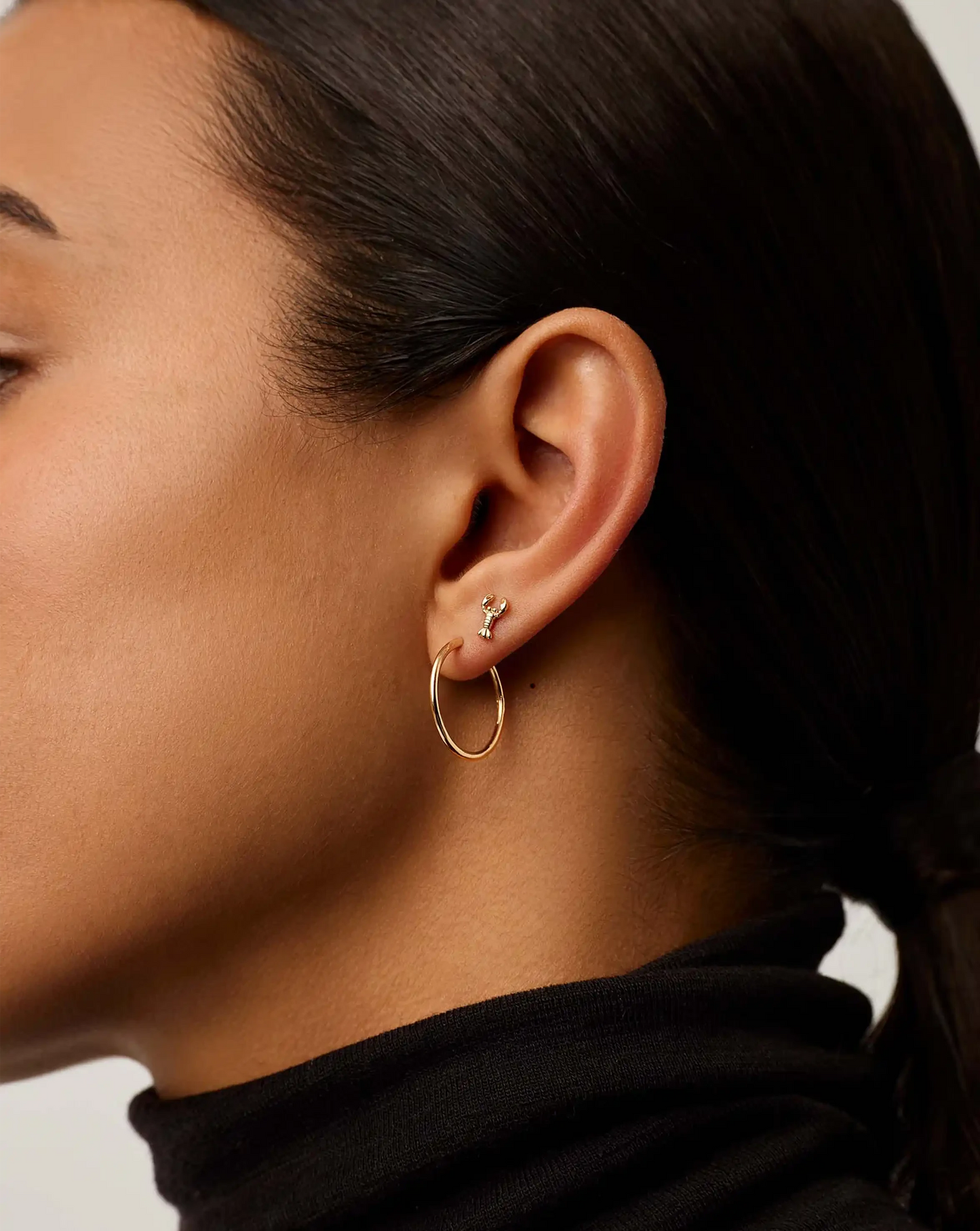 Fine Lobster Single Stud Earring | 14k Solid Gold Earrings Missoma