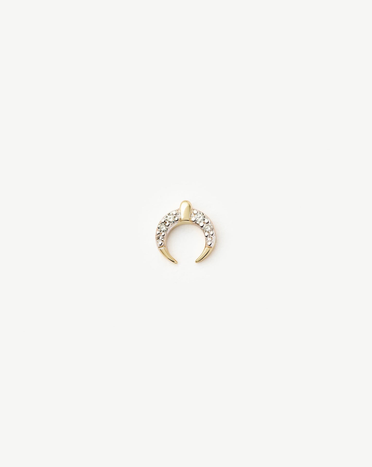 Fine Lucy Williams Horn Single Stud Earring | 14k Solid Gold/Diamond Earrings Missoma