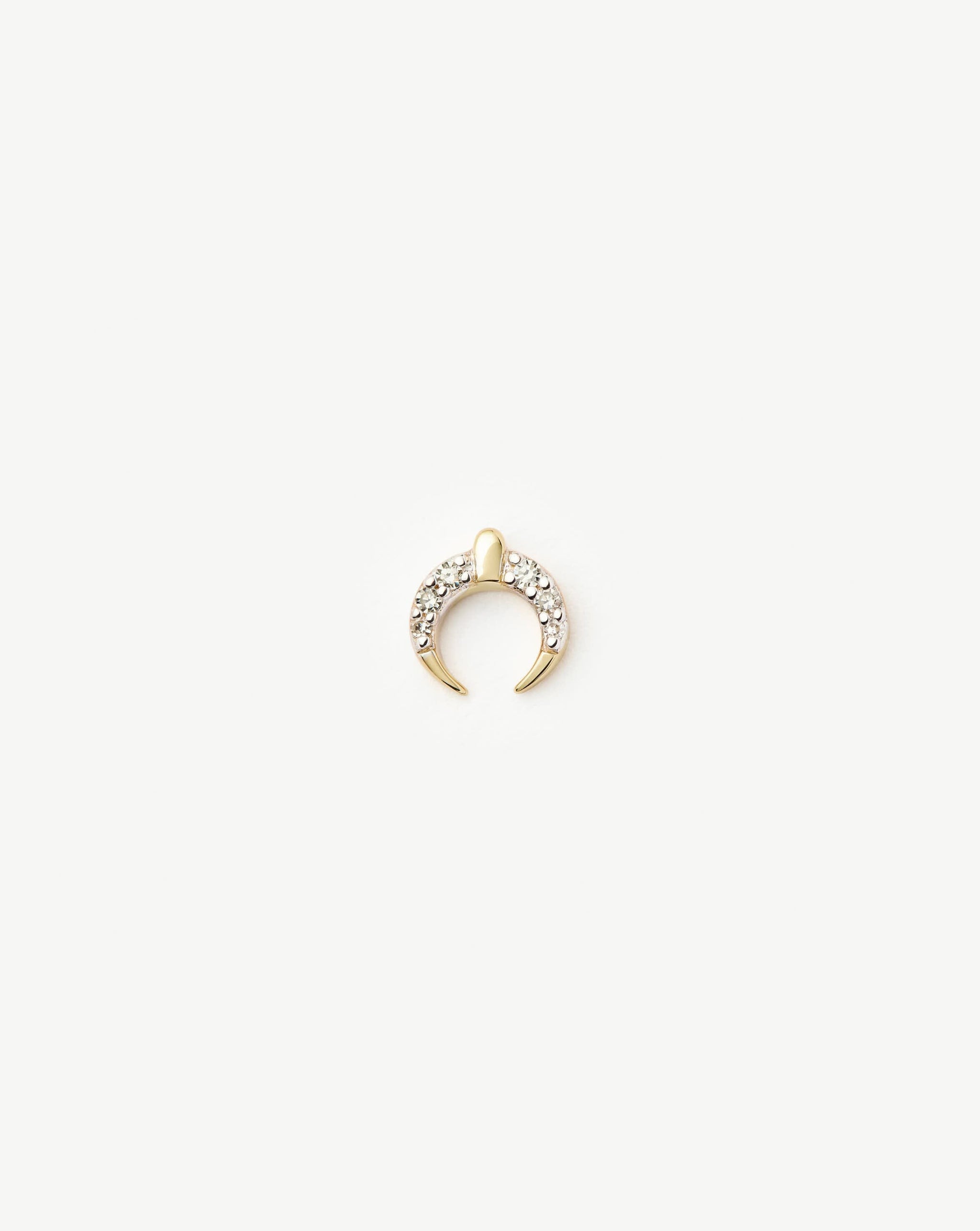 Fine Lucy Williams Horn Single Stud Earring | 14k Solid Gold/Diamond Earrings Missoma