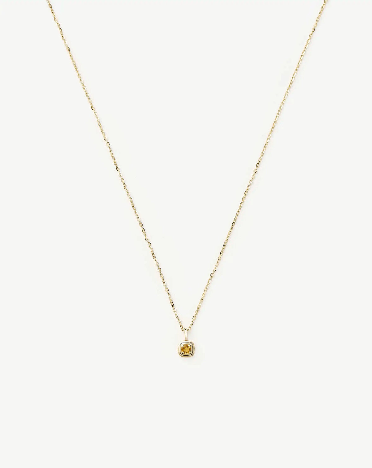 Fine November Birthstone Pendant Necklace | 14k Solid Gold/Citrine Necklace Missoma