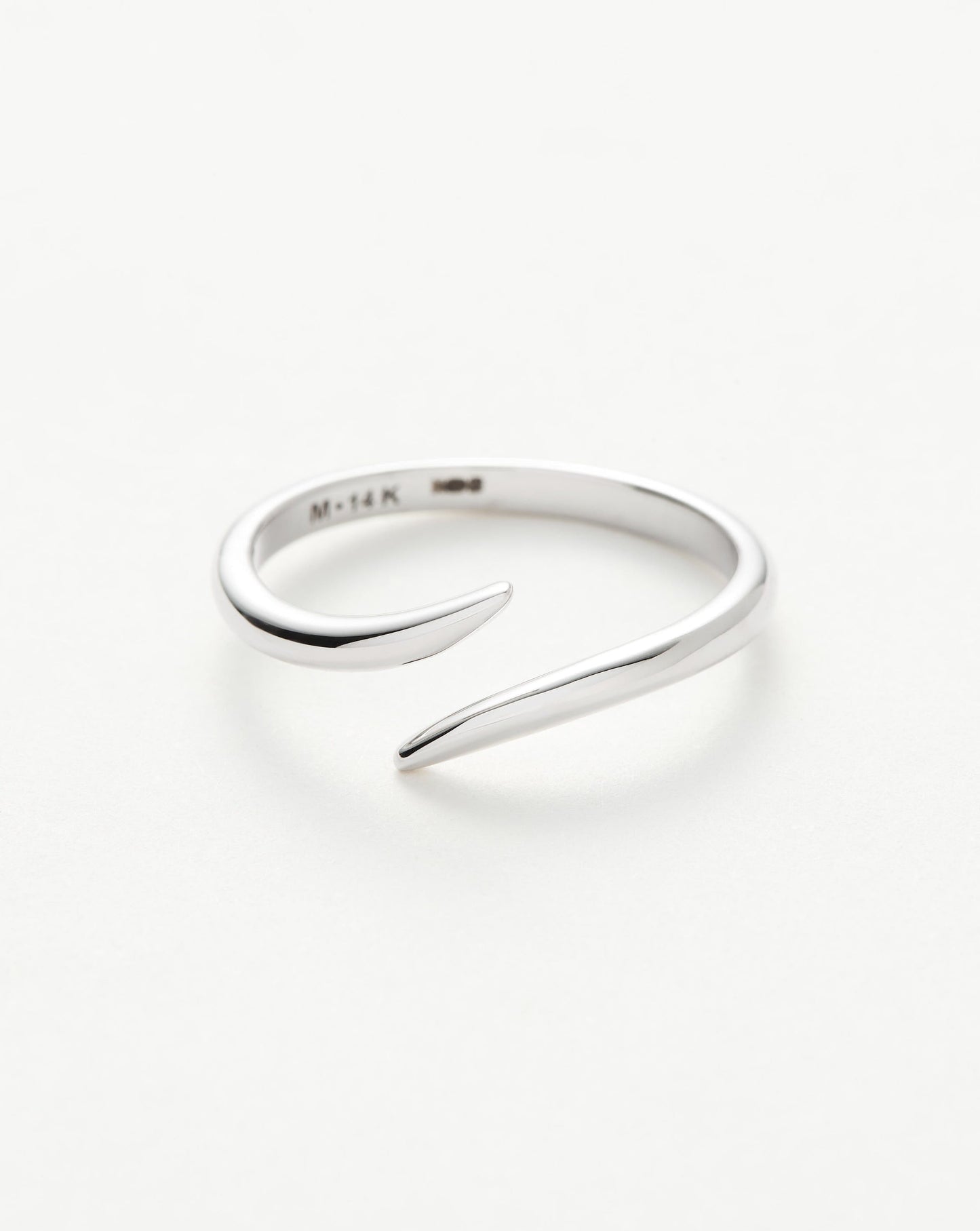 Fine Open Claw Ring | 14ct White Gold Rings Missoma