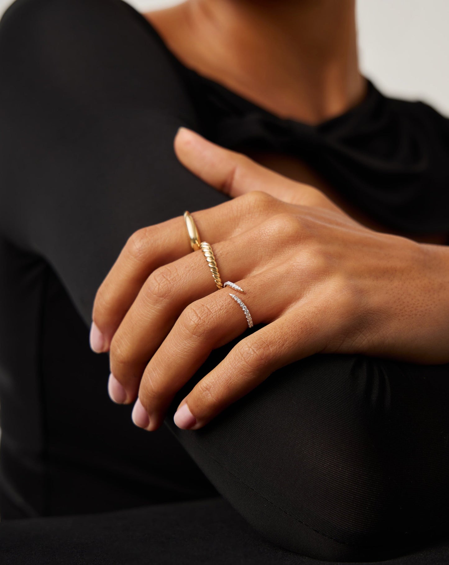 Fine Open Claw Ring | 14k Solid Gold/Diamond Rings Missoma