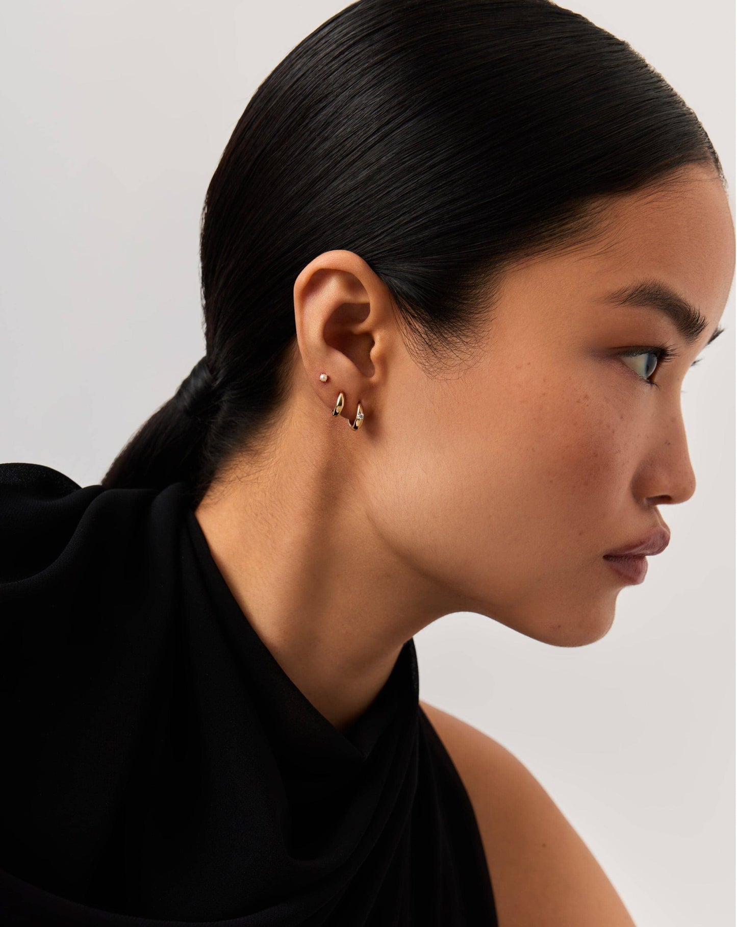 Fine Pearl Stud Earrings | 14k Solid Gold/Pearl Earrings Missoma