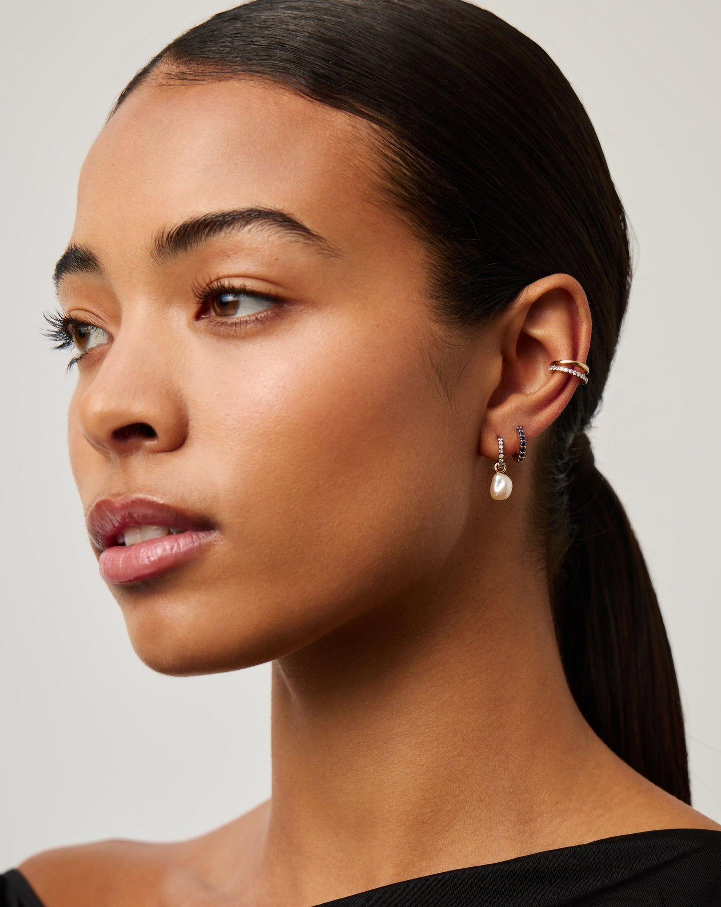 Fine Sapphire Huggies Earrings Missoma