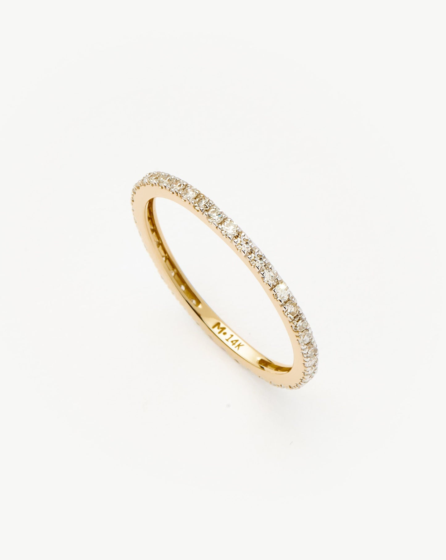 Fine Slim Eternity Ring | 14k Solid Gold/Diamond Rings Missoma