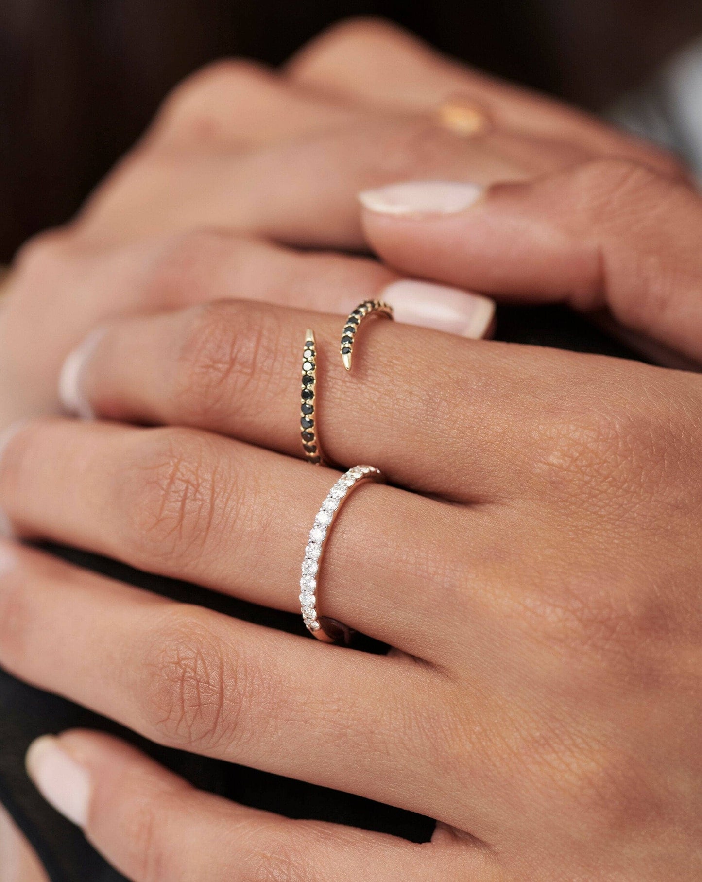 Fine Slim Half Eternity Ring | 14k Solid Gold/Diamond Rings Missoma