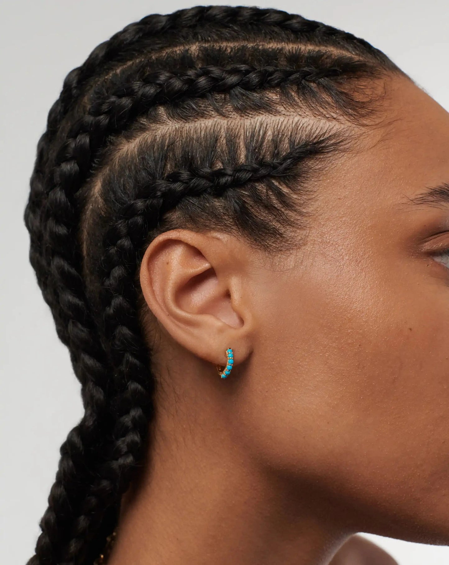 Gemstone Huggies | 18k Gold Vermeil/Turquoise Earrings Missoma