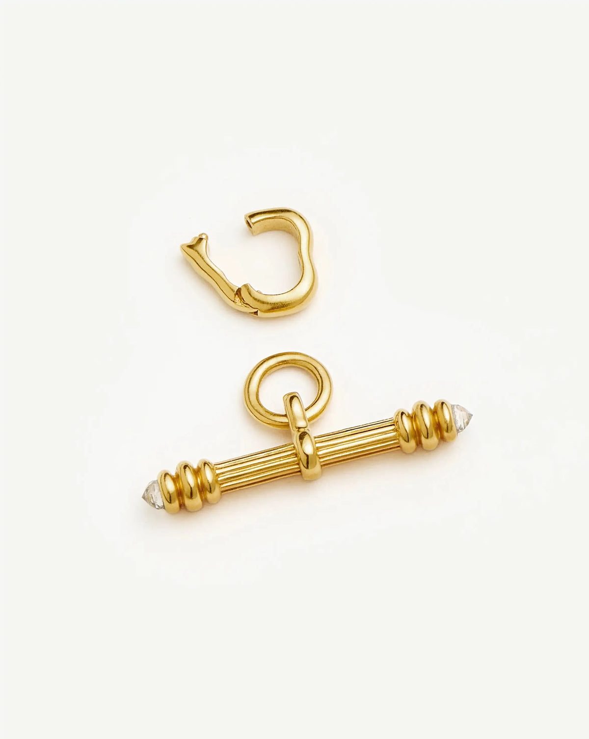 Harris Reed Crystal T-Bar Clip-On Charm | 18k Gold Plated/Crystal Quartz Charms & Pendants Missoma