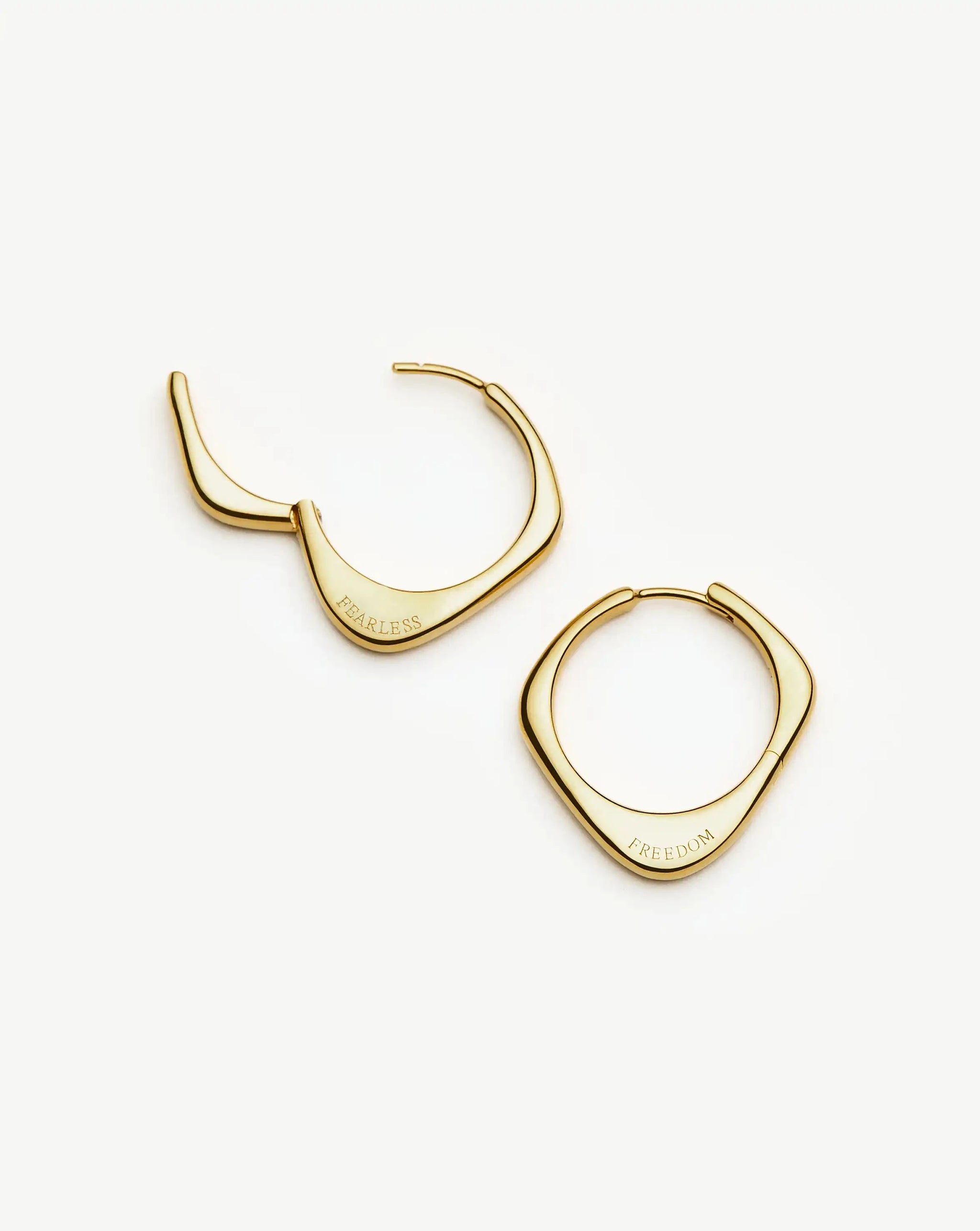 Harris Reed Fearless Medium Hoop Earrings | 18k Gold Plated/Cubic Zirconia Earrings Missoma
