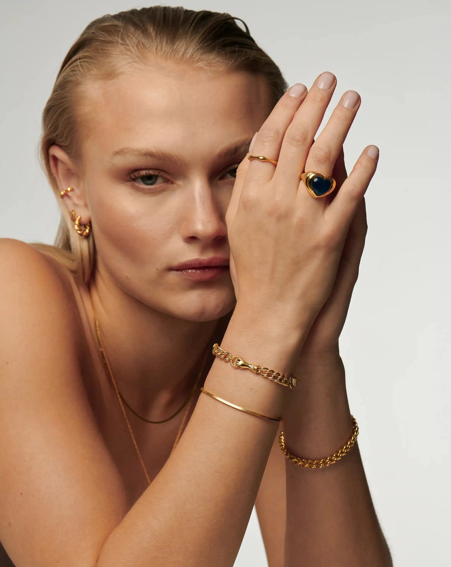 Harris Reed In Good Hands Charm Bracelet | 18k Gold Plated/Black Onyx & Pearl Bracelets Missoma