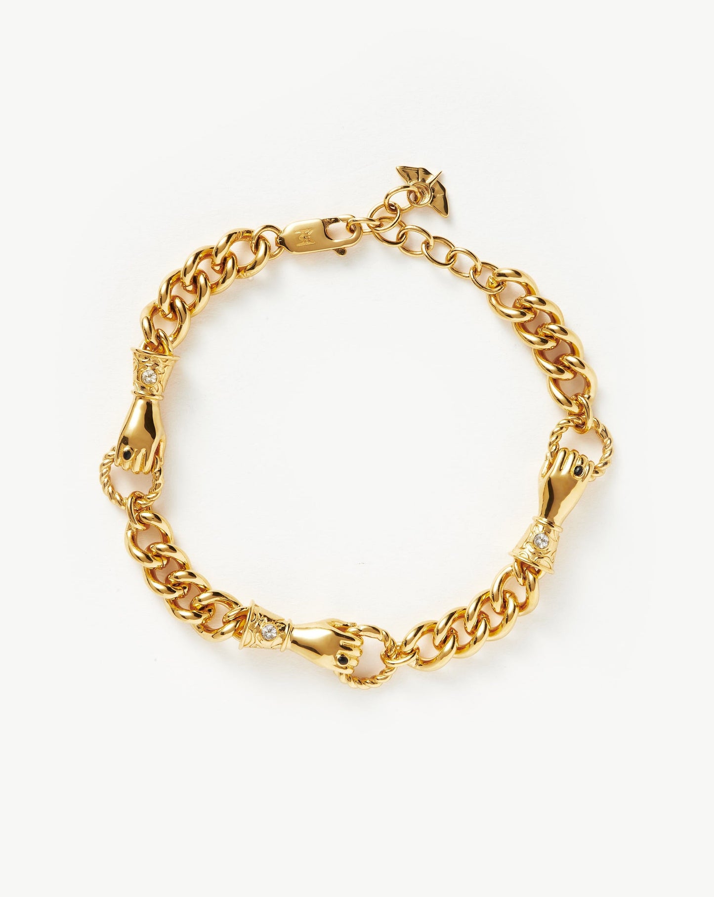 Harris Reed In Good Hands Charm Bracelet | 18k Gold Plated/Black Onyx & Pearl Bracelets Missoma