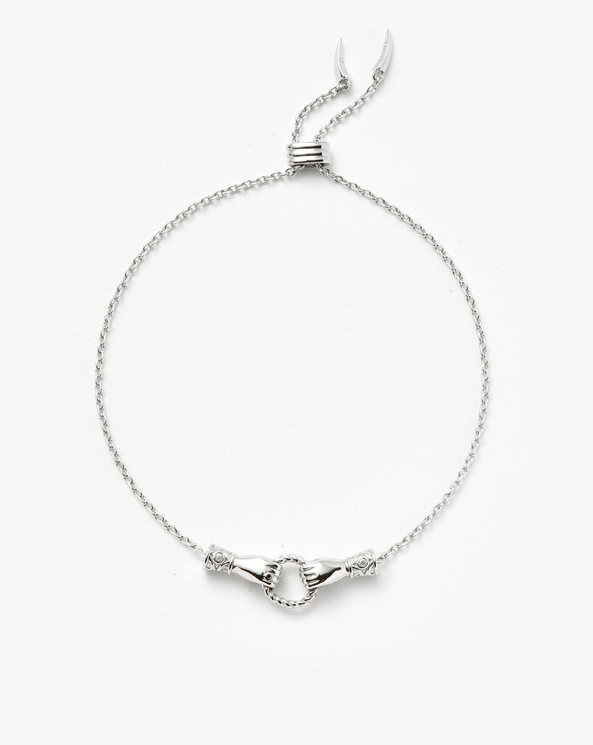 Harris Reed In Good Hands Slider Bracelet | Silver Plated/Cubic Zirconia & Black Onyx Bracelets Missoma