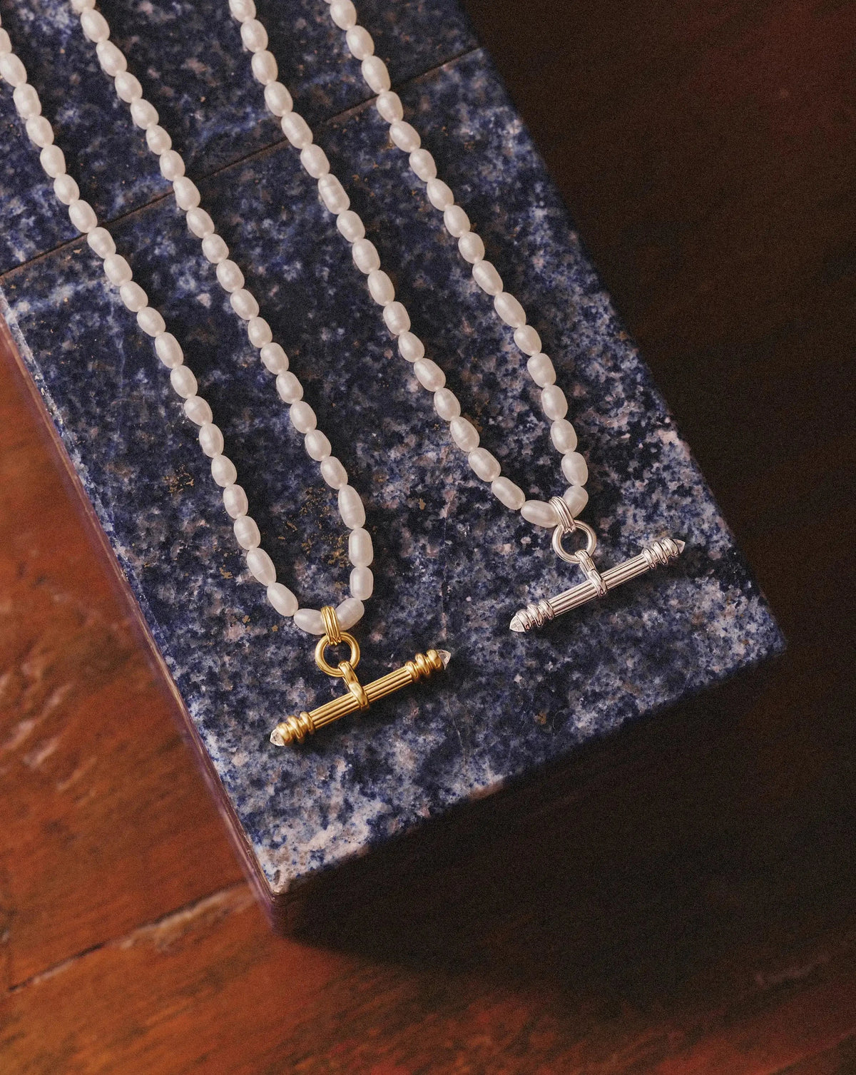 Harris Reed Pearl T-Bar Necklace | 18k Gold Plated/Pearl Necklaces Missoma