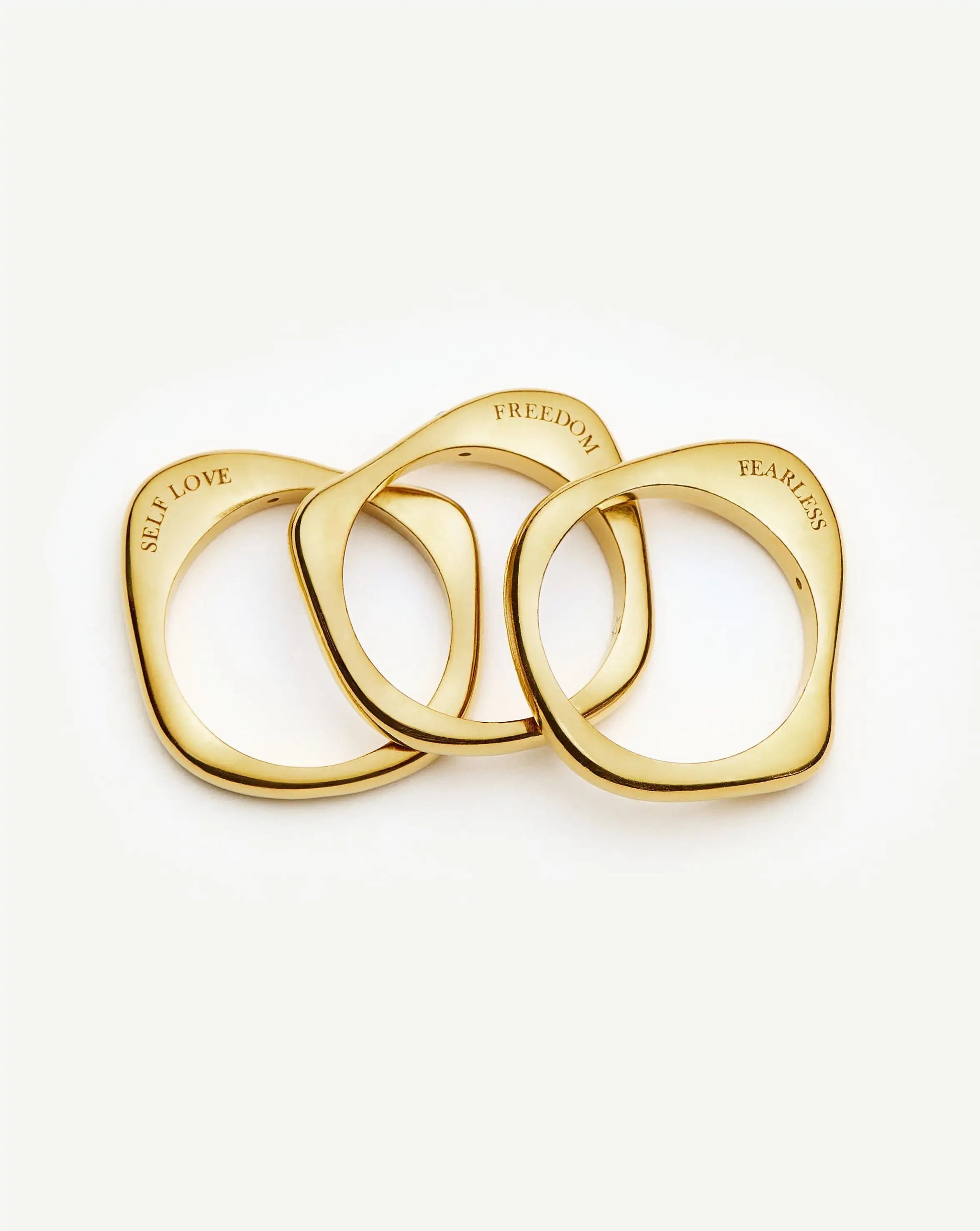 Harris Reed Self-Love Stacking Rings | 18k Gold Plated/Cubic Zirconia Rings Missoma