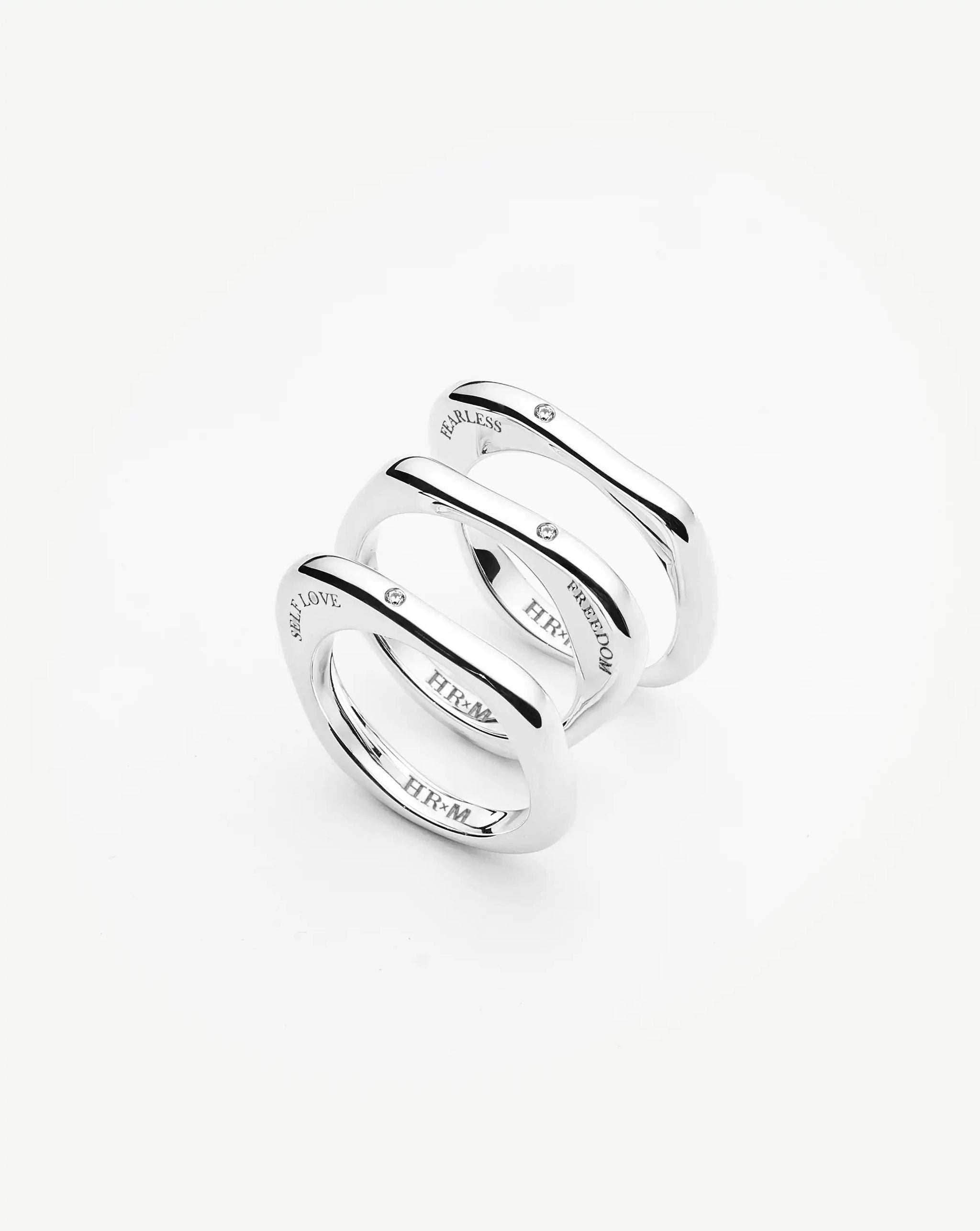 Harris Reed Self-Love Stacking Rings | Silver Plated/Cubic Zirconia Rings Missoma