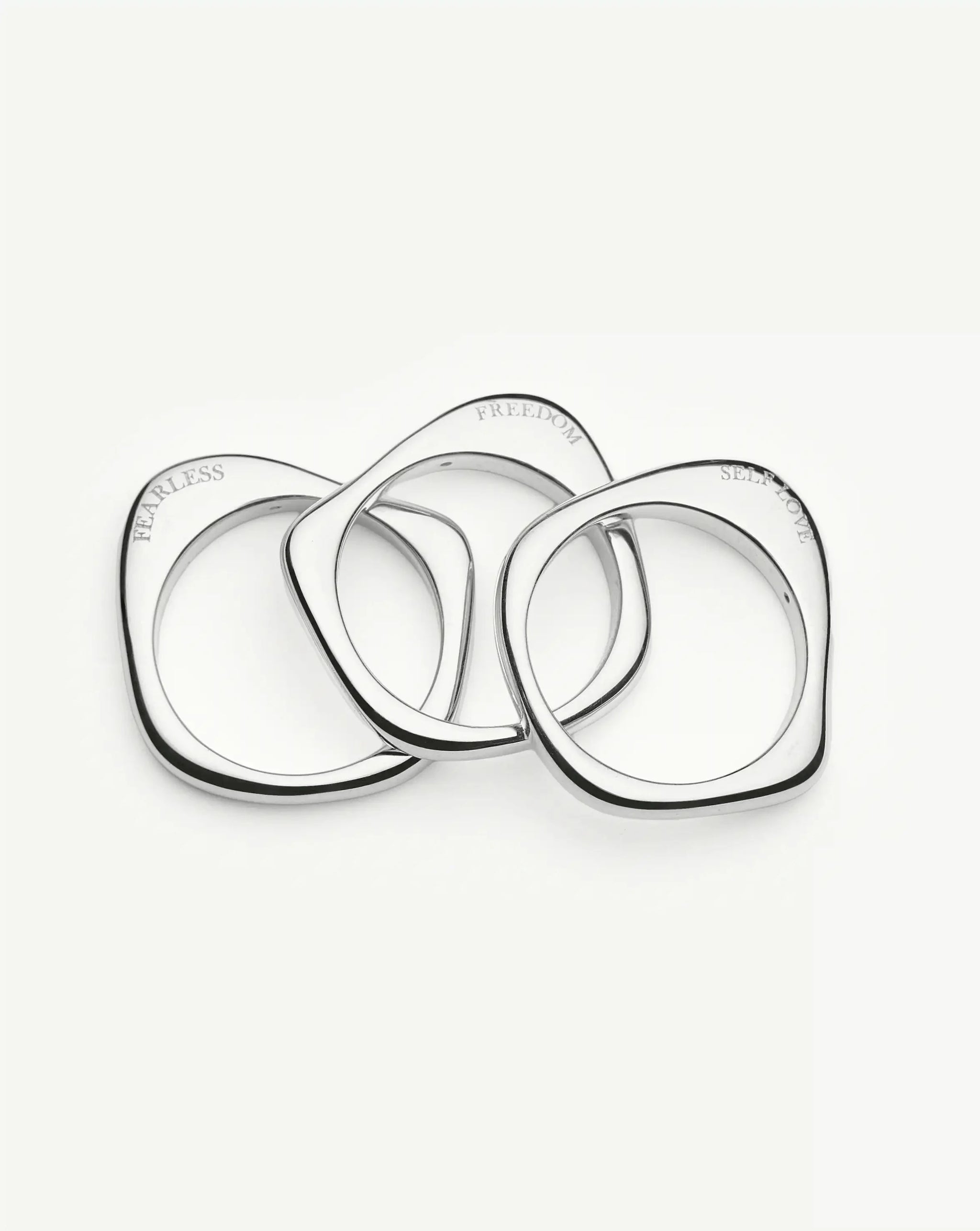 Harris Reed Self-Love Stacking Rings | Silver Plated/Cubic Zirconia Rings Missoma