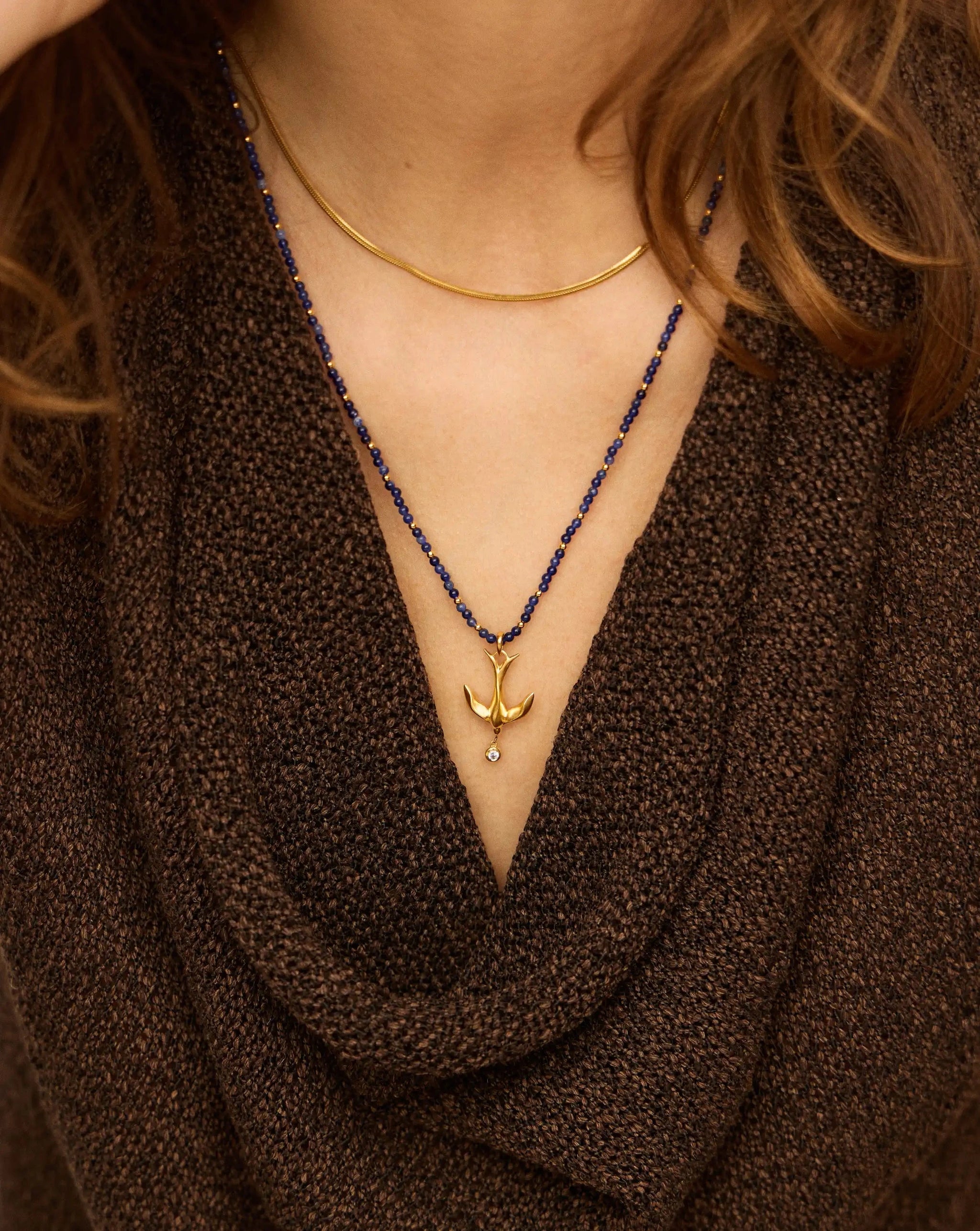 Harris Reed Taking Flight Keepsake Necklace | 18k Gold Plated/Blue Sodalite Necklaces Missoma