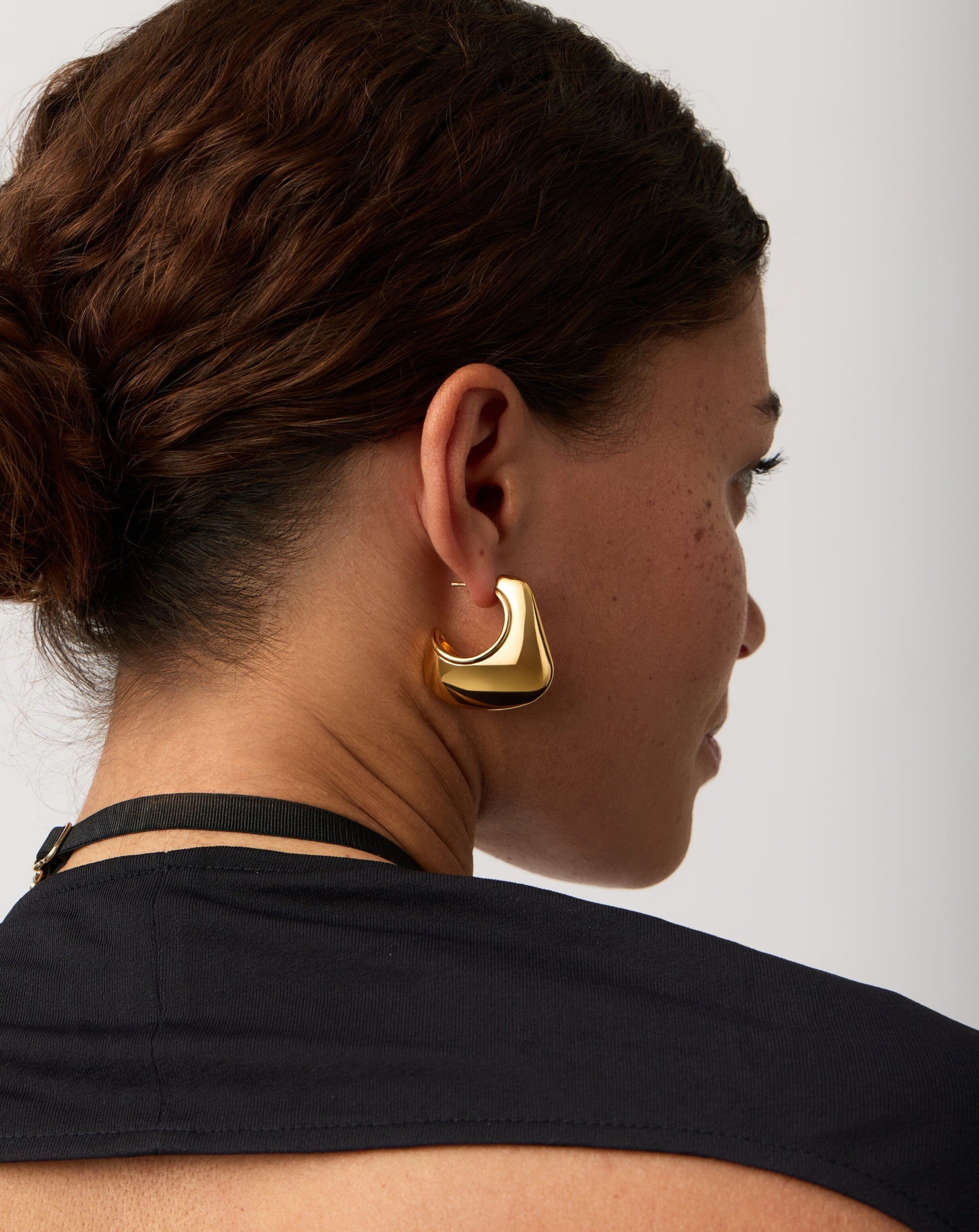 Hera Dome Large Hoop Earrings | 18k Gold Plated Earrings Missoma