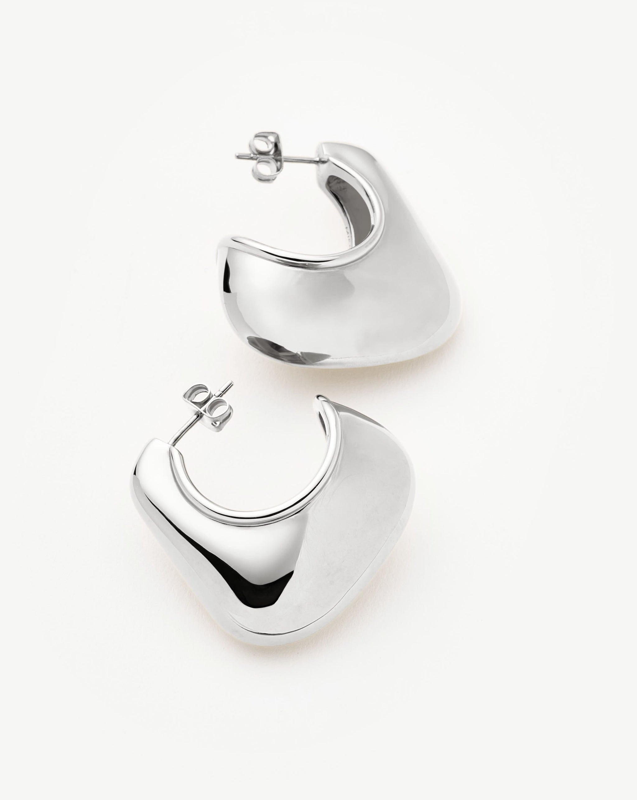Hera Dome Large Hoop Earrings | Silver Plated Earrings Missoma