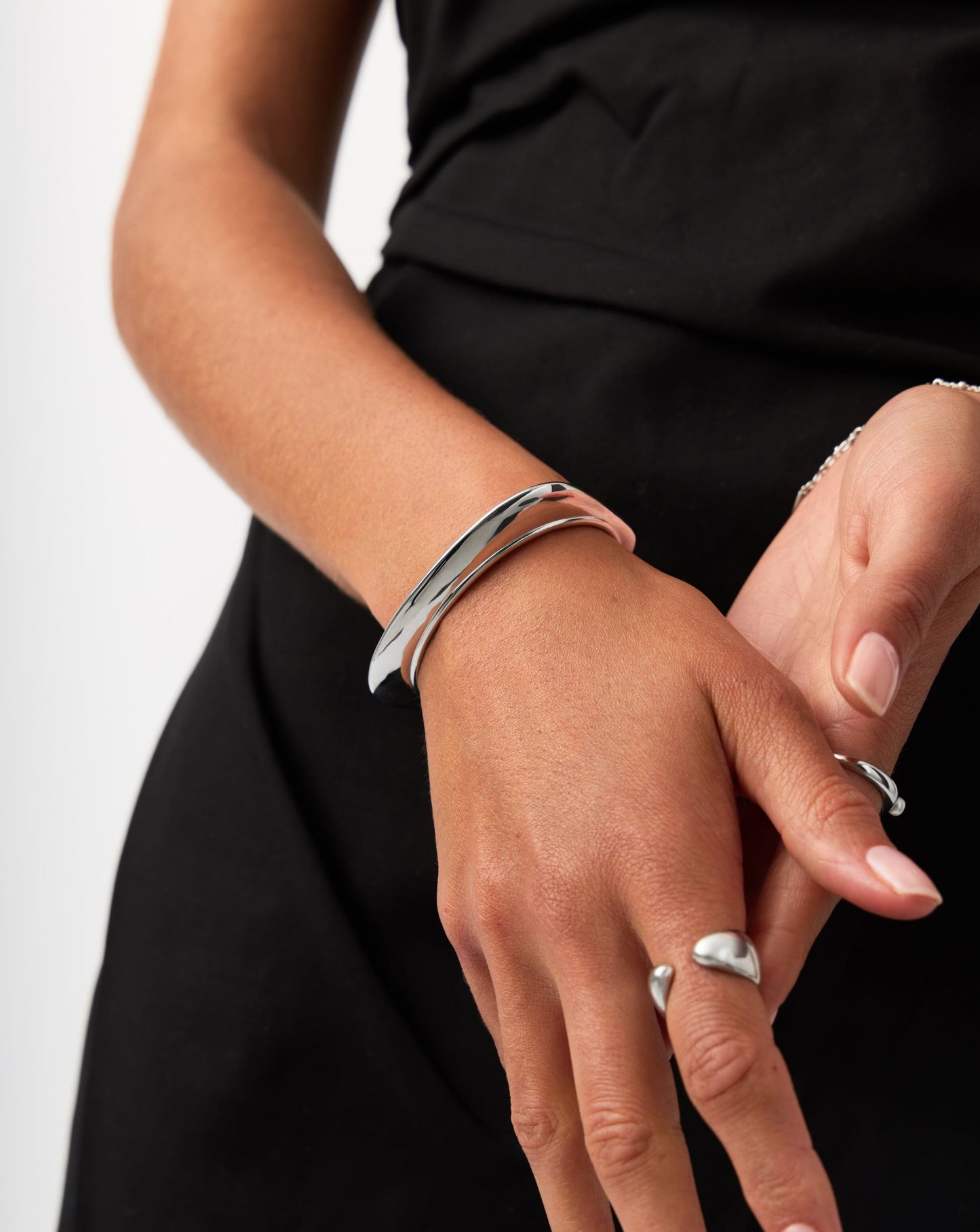 Hera Dome Statement Cuff Bracelet | Silver Plated Bracelets Missoma