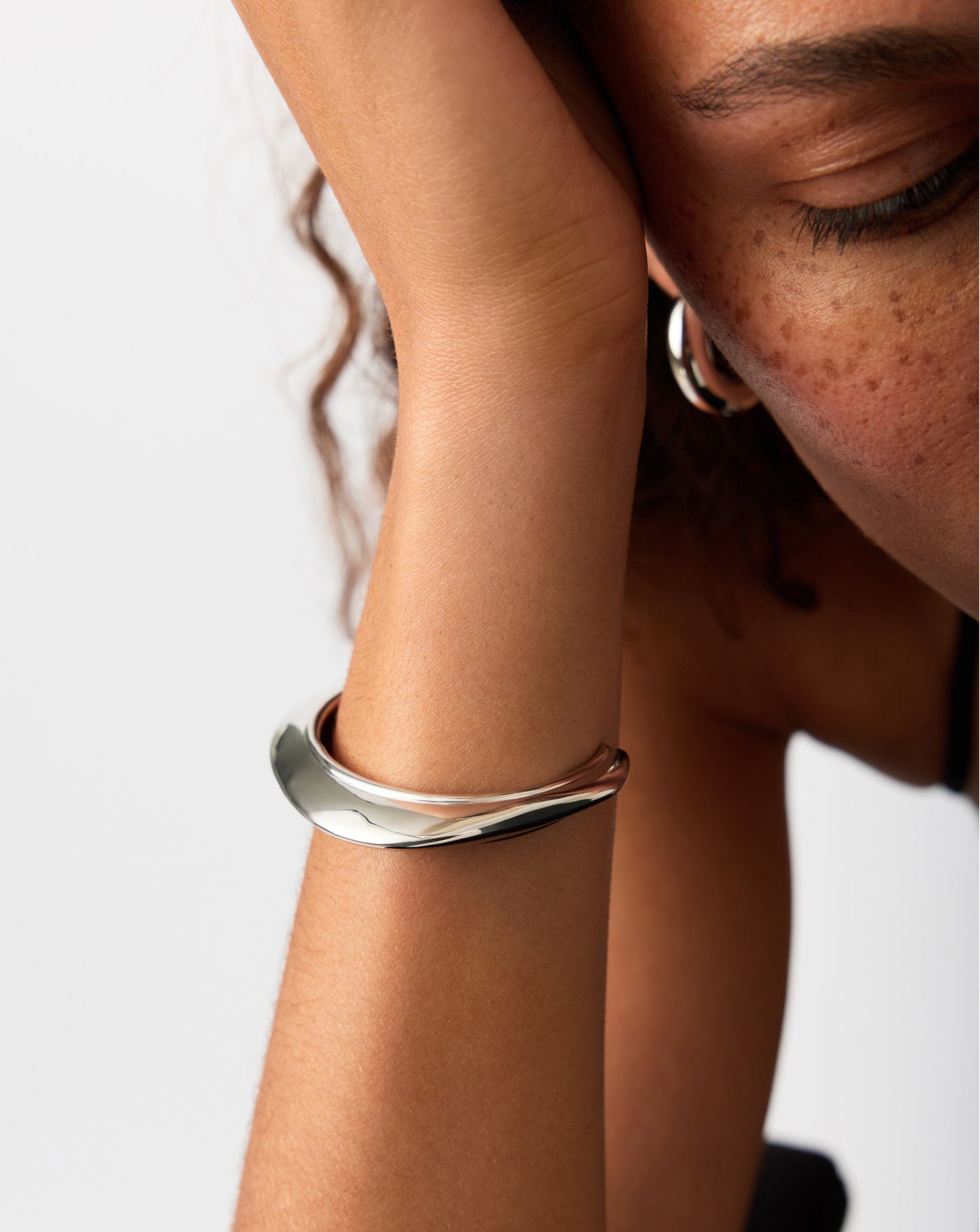 Hera Dome Statement Cuff Bracelet | Silver Plated Bracelets Missoma