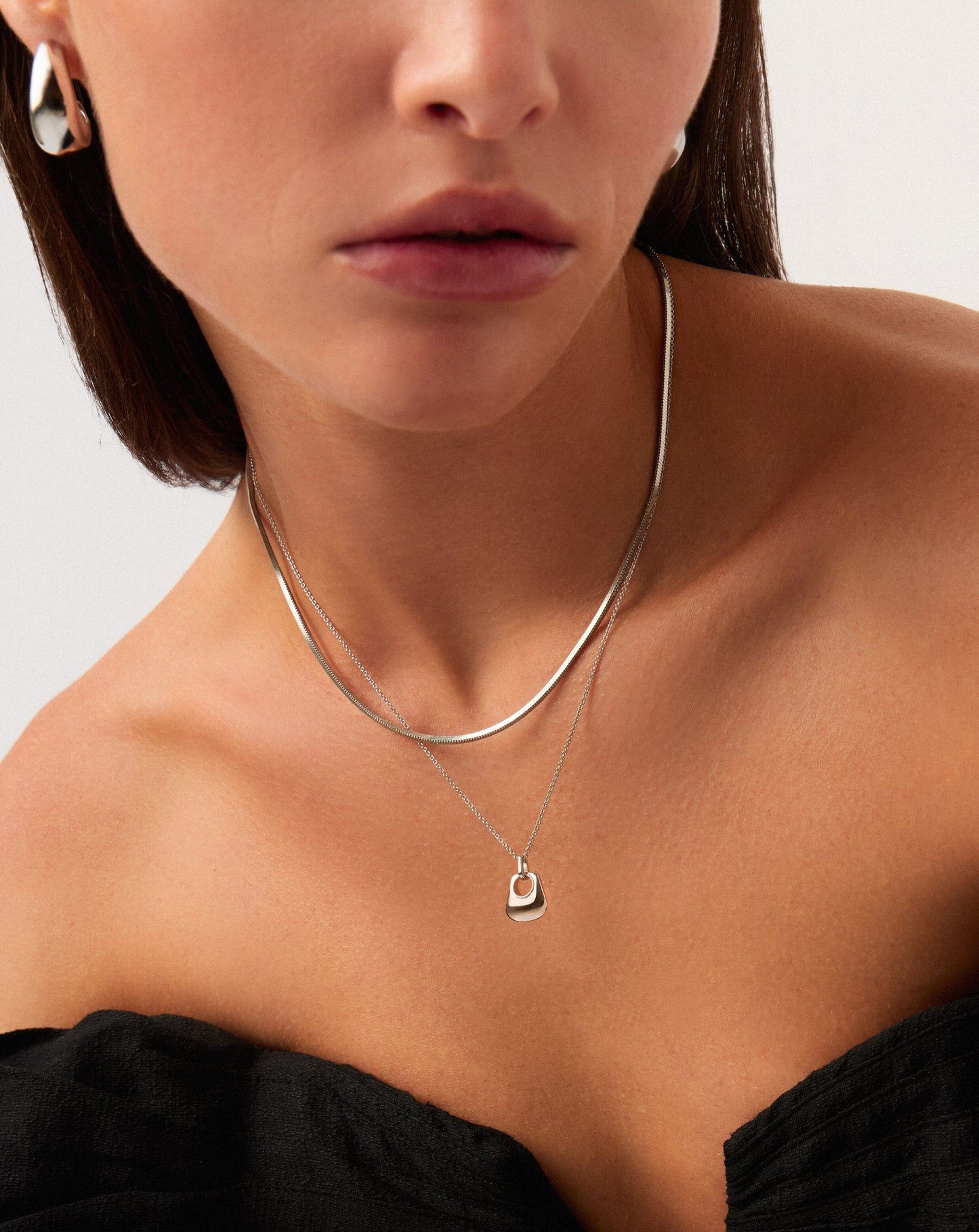 Hera Ridge Mini Pendant Necklace | Silver Plated Necklaces Missoma