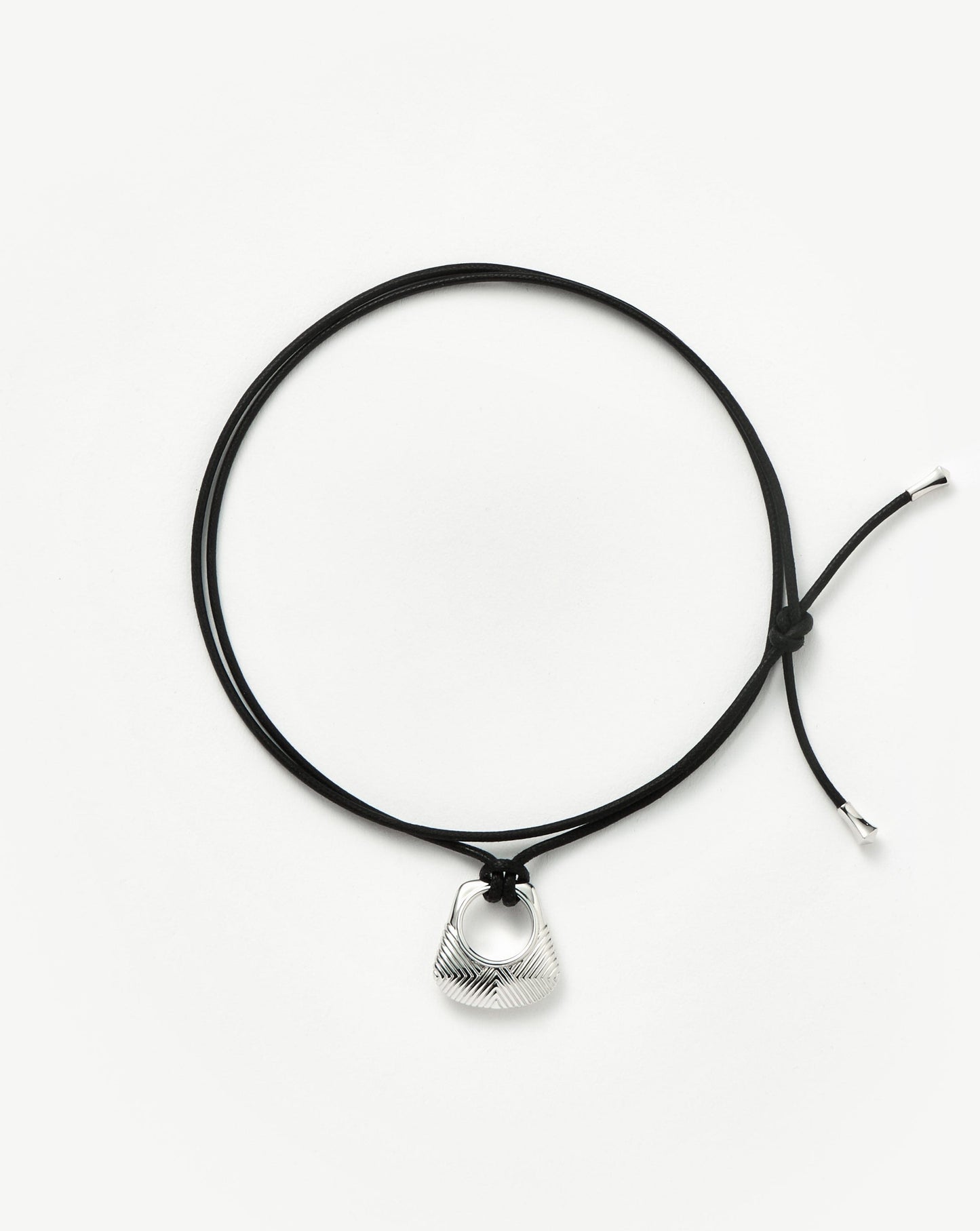 Hera Ridge Pendant Cord Necklace | Silver Plated Necklaces Missoma