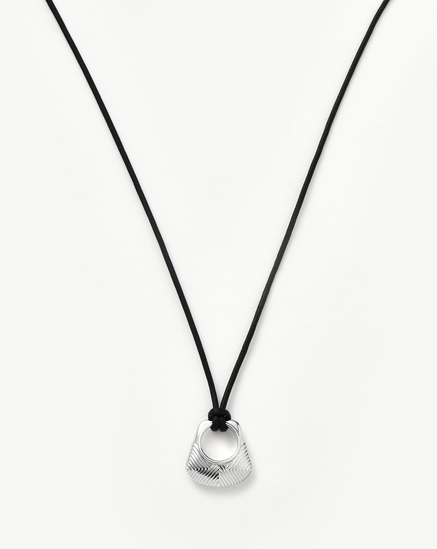 Hera Ridge Pendant Cord Necklace | Silver Plated Necklaces Missoma