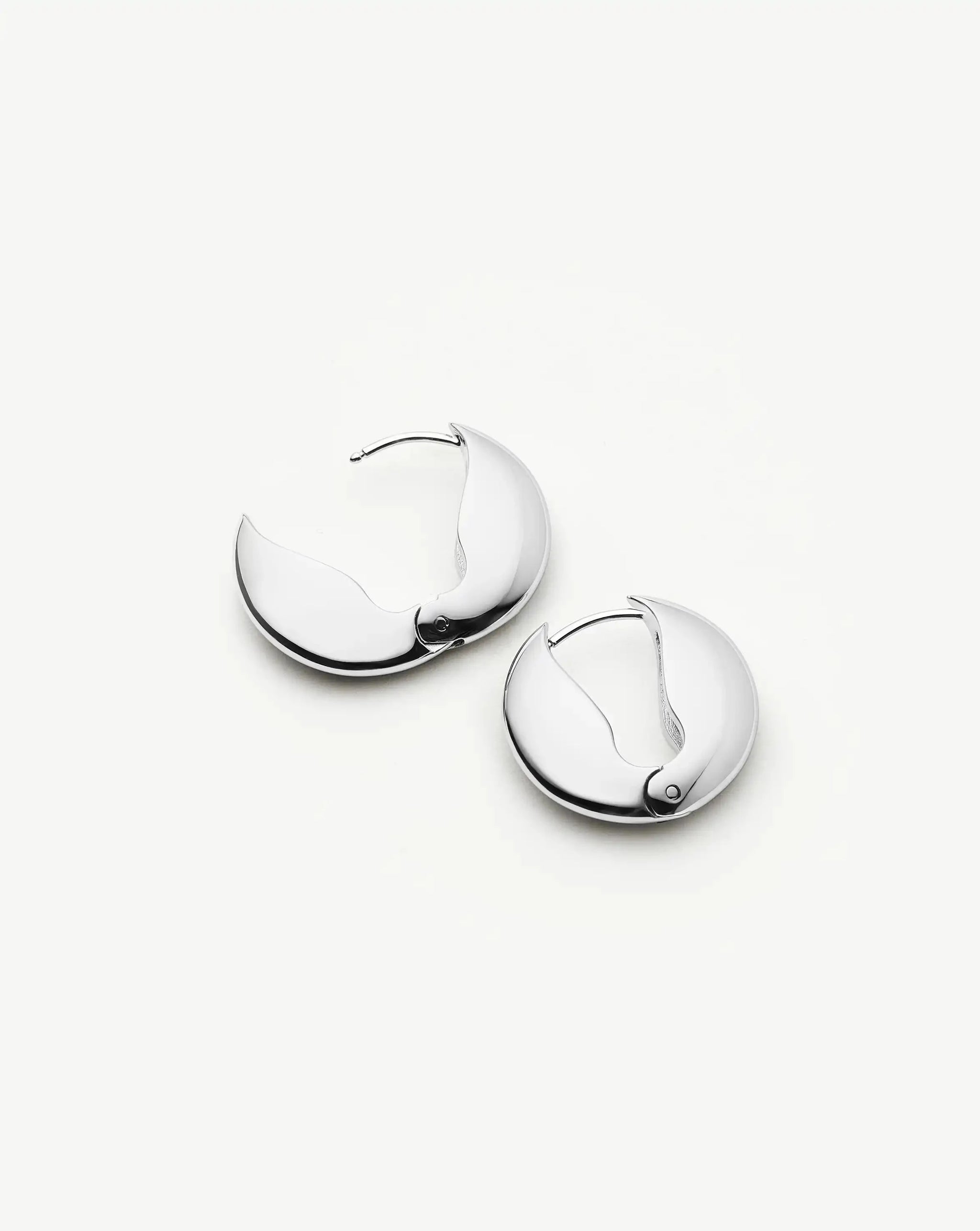 Hinged Small Hoop Earrings | Platinum Plated Earrings Missoma