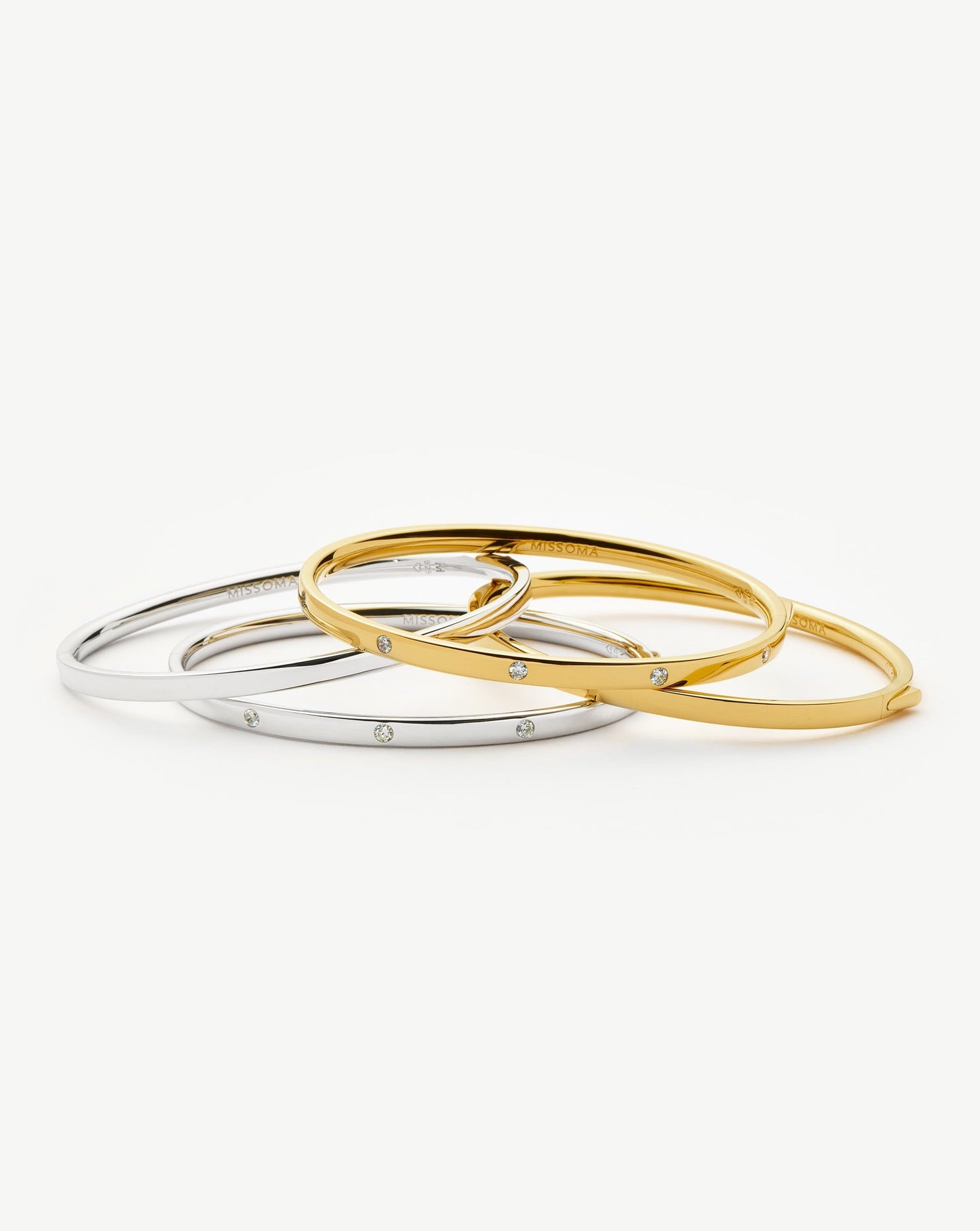 Interstellar Hinged Bangle | Sterling Silver/Cubic Zirconia Bracelets Missoma