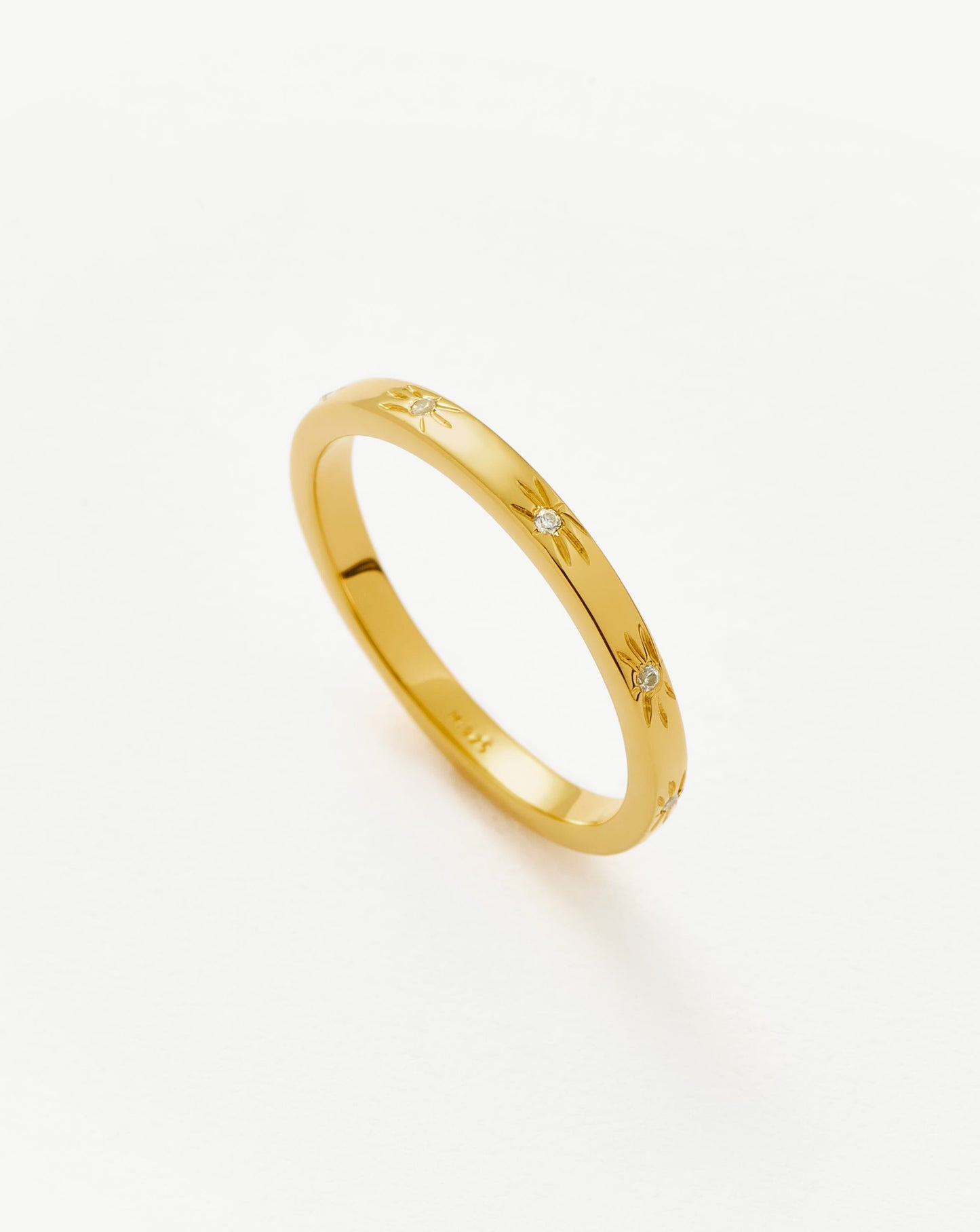 Interstellar Star Studded Stacking Ring | 18ct Gold Plated Vermeil Rings Missoma
