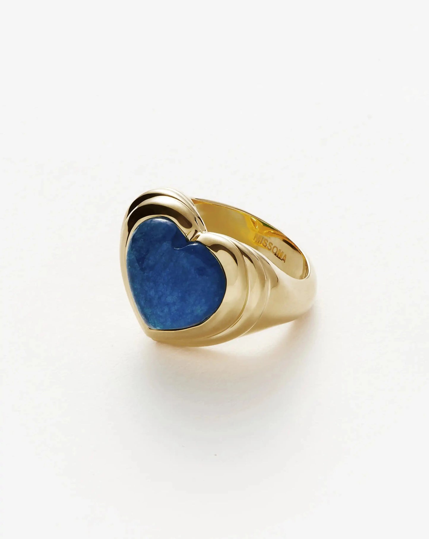 Jelly Heart Gemstone Ring | 18k Gold Plated/Blue Quartz Rings Missoma